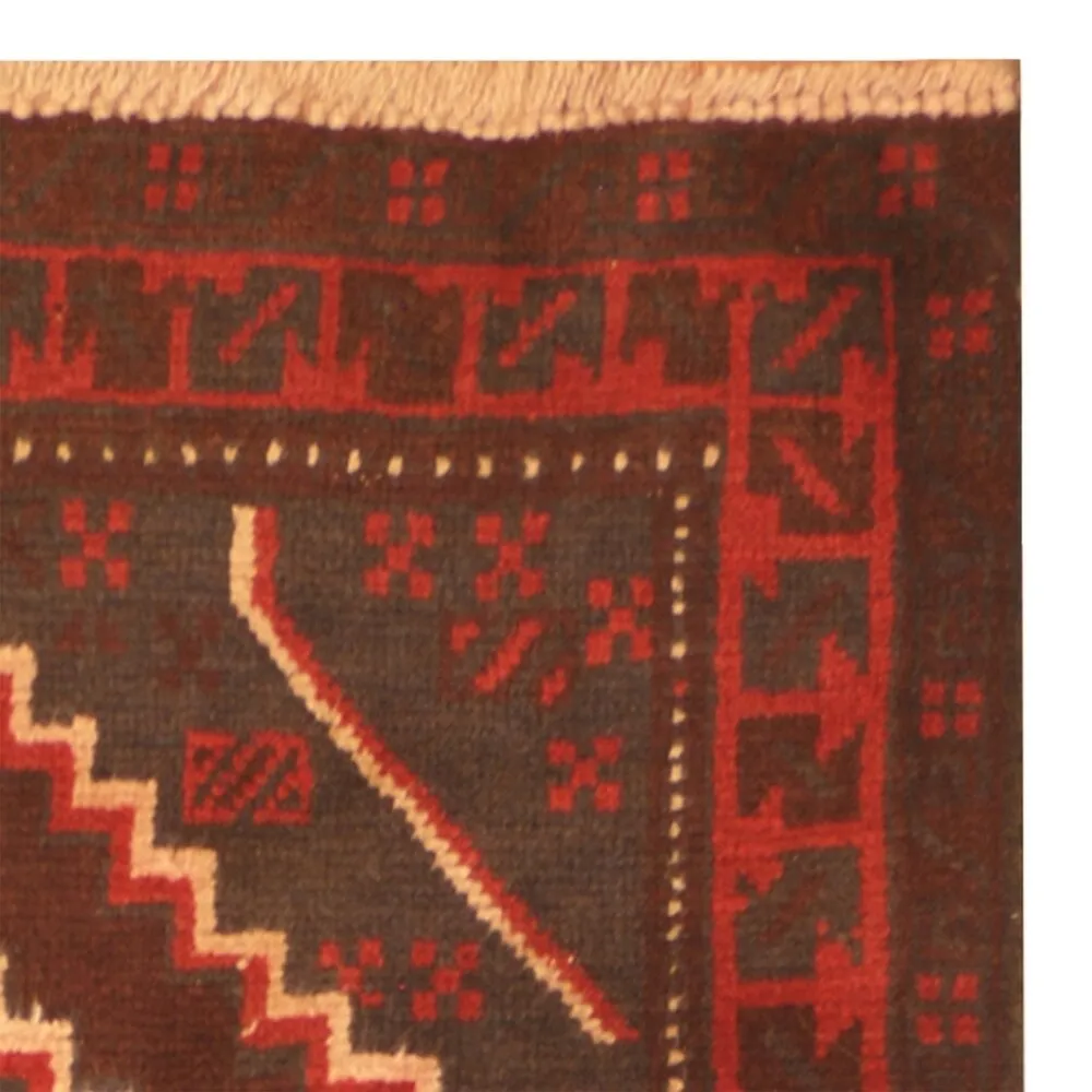 Handmade One-of-a-Kind Balouchi Wool Rug (Afghanistan) - 3' x 4'8