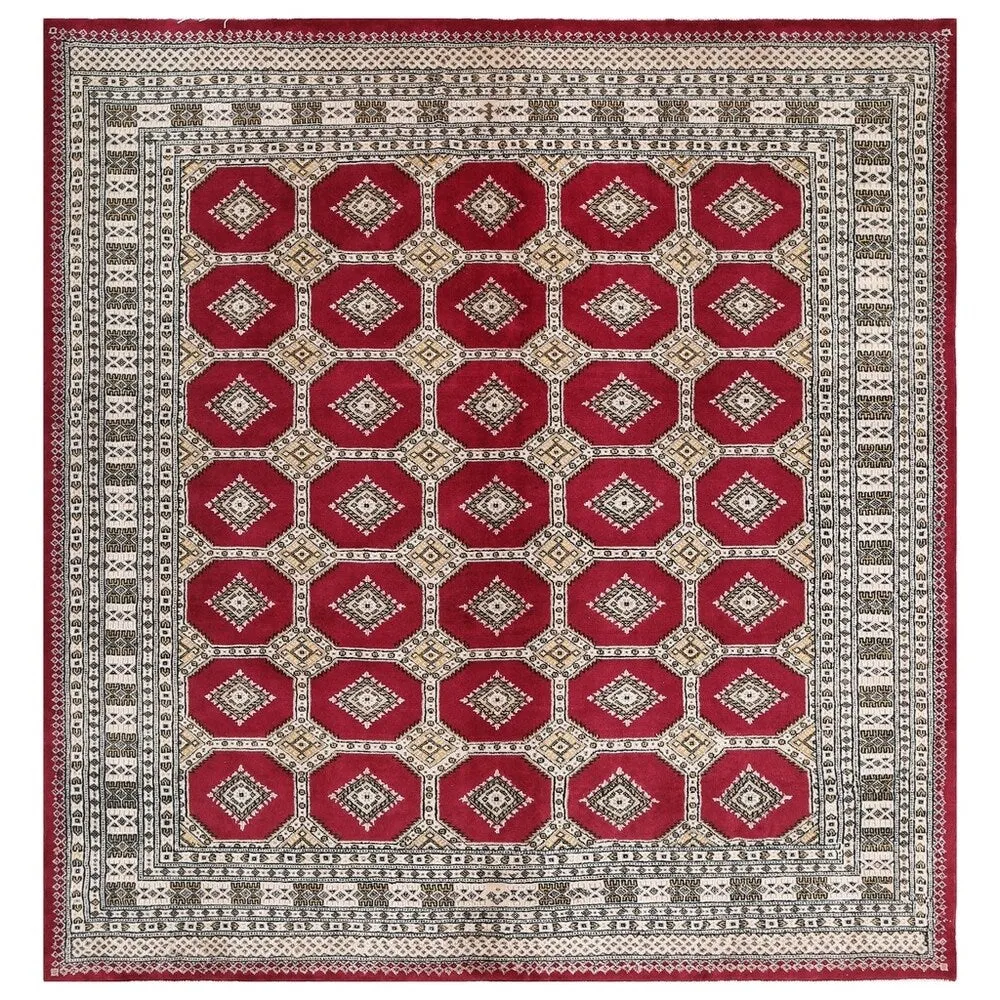 Handmade One-of-a-Kind Bokhara Wool Rug (Pakistan) - 6'7 x 6'7