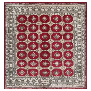 Handmade One-of-a-Kind Bokhara Wool Rug (Pakistan) - 6'7 x 6'7