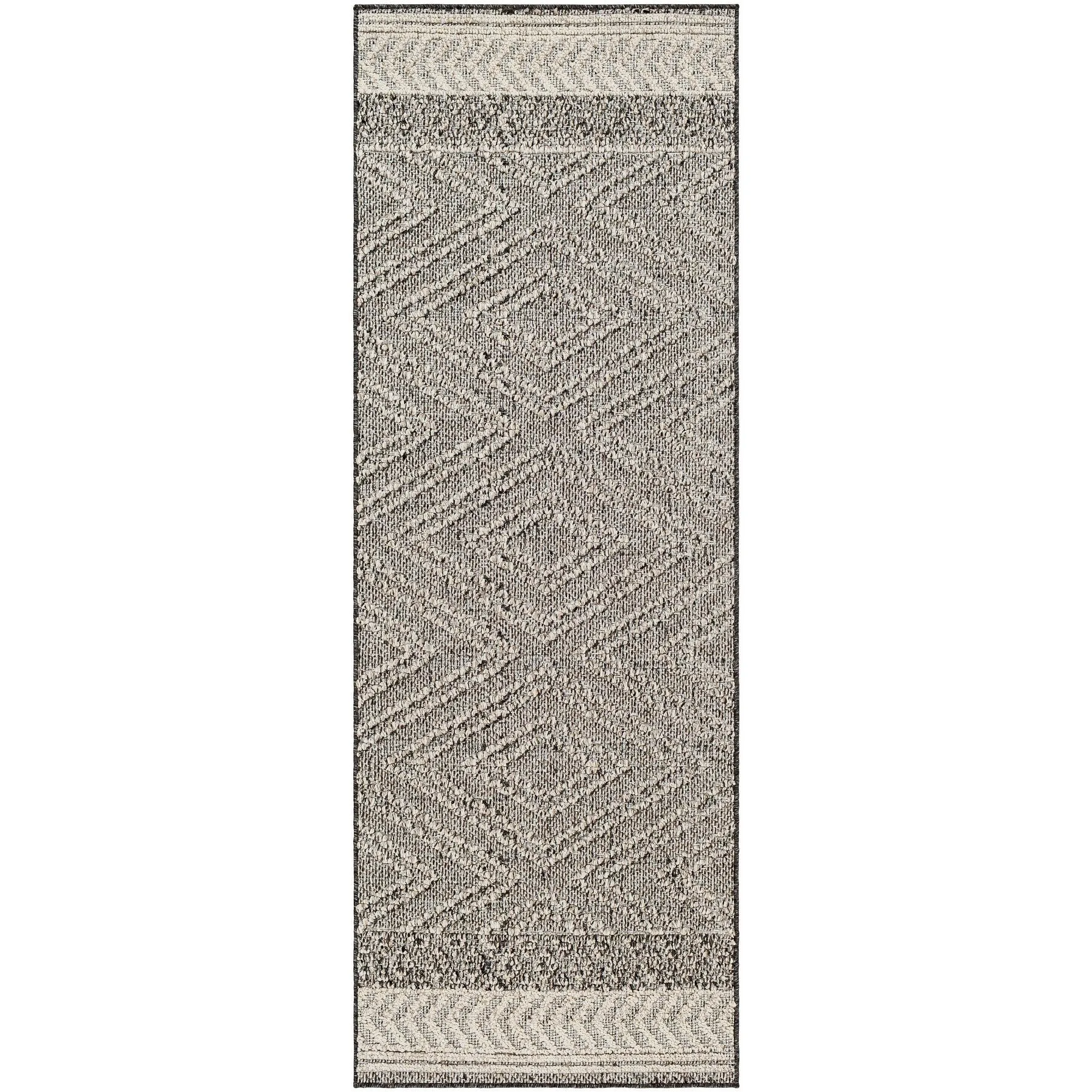 Hauteloom Areli Diamond Geometric Farmhouse Patio Outdoor Area Rug