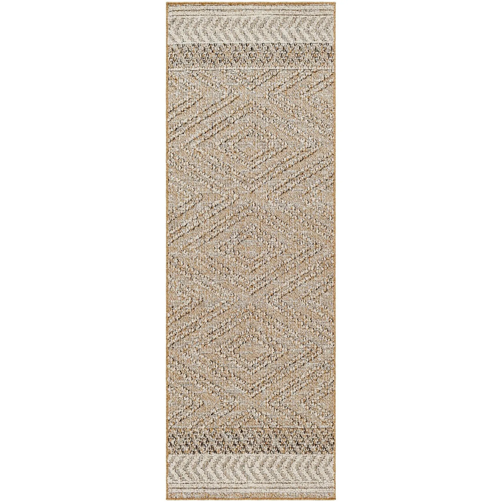 Hauteloom Areli Diamond Geometric Farmhouse Patio Outdoor Area Rug