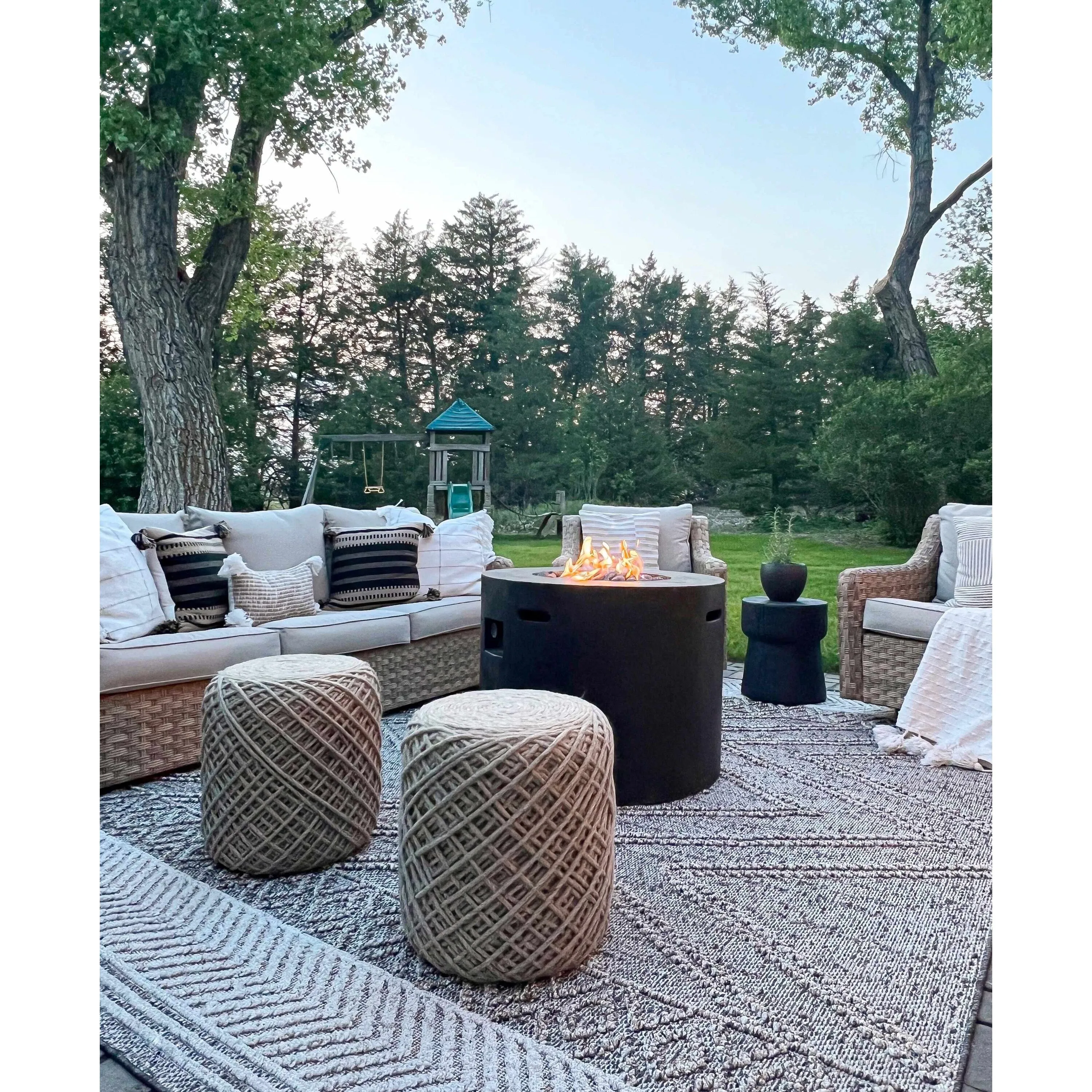 Hauteloom Areli Diamond Geometric Farmhouse Patio Outdoor Area Rug