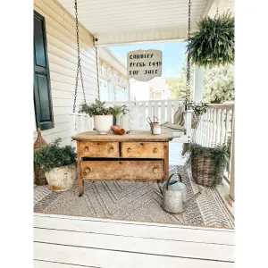 Hauteloom Areli Diamond Geometric Farmhouse Patio Outdoor Area Rug