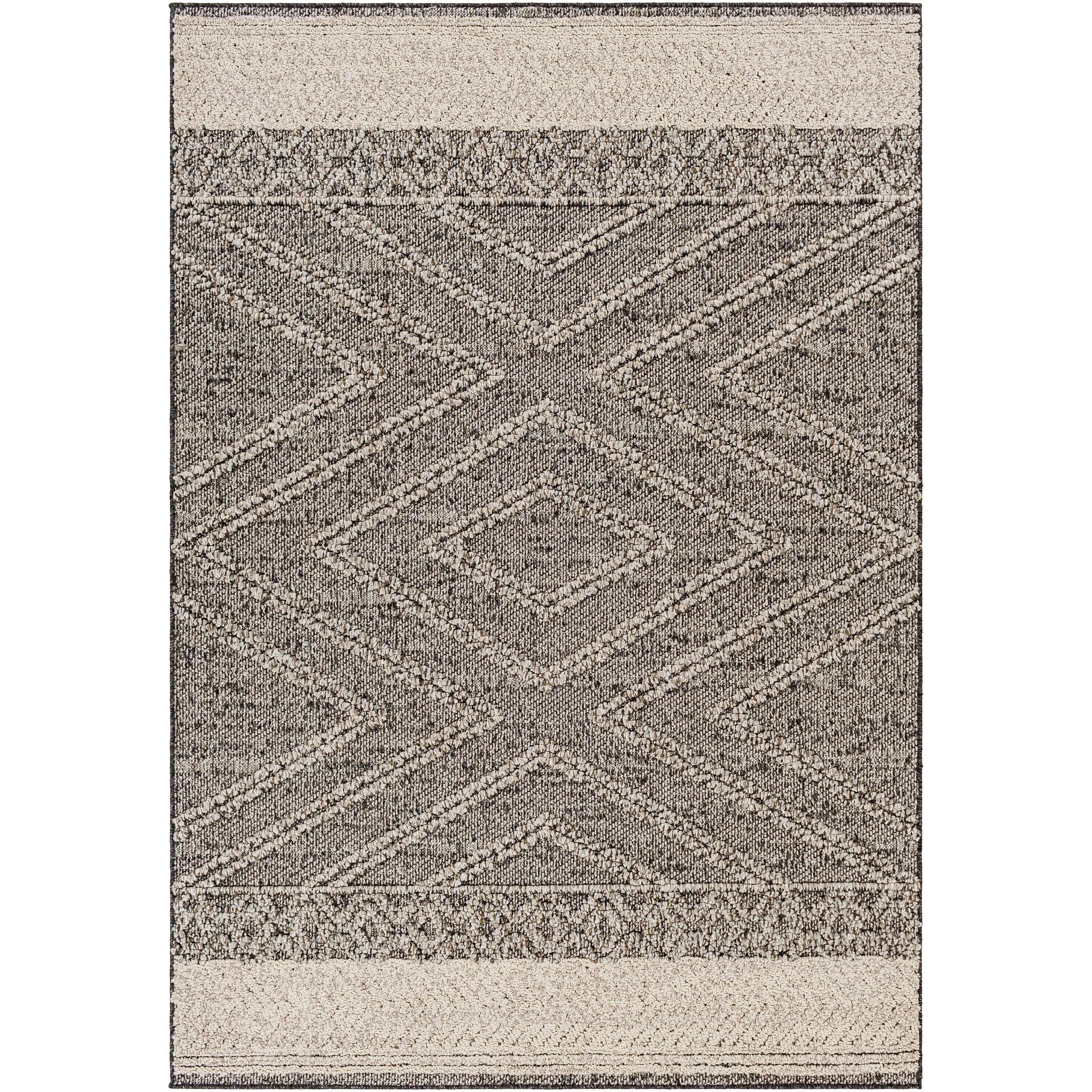 Hauteloom Areli Diamond Geometric Farmhouse Patio Outdoor Area Rug