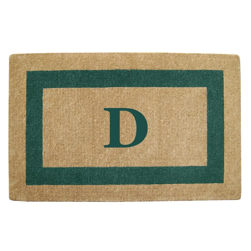 Heavy Duty Coir Green Monogrammed Frame Door Mat