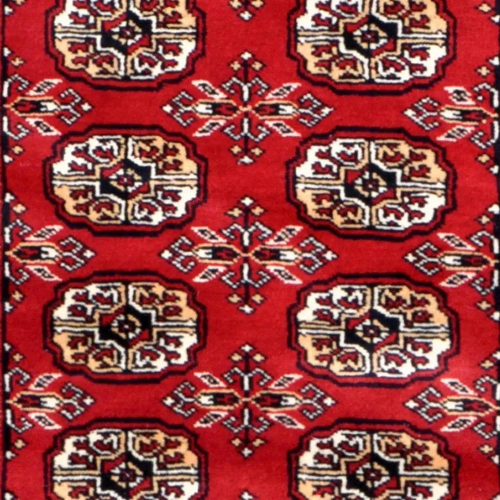 HERAT ORIENTAL Handmade One-of-a-Kind Bokhara Wool Rug - 3'1 x 5'2