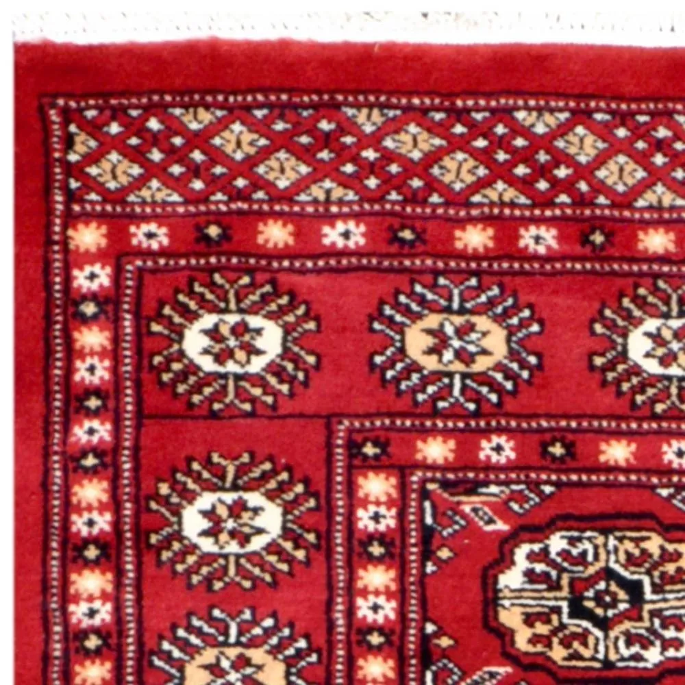 HERAT ORIENTAL Handmade One-of-a-Kind Bokhara Wool Rug - 3'1 x 5'2