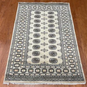 HERAT ORIENTAL Handmade One-of-a-Kind Bokhara Wool Rug - 4'2 x 6'