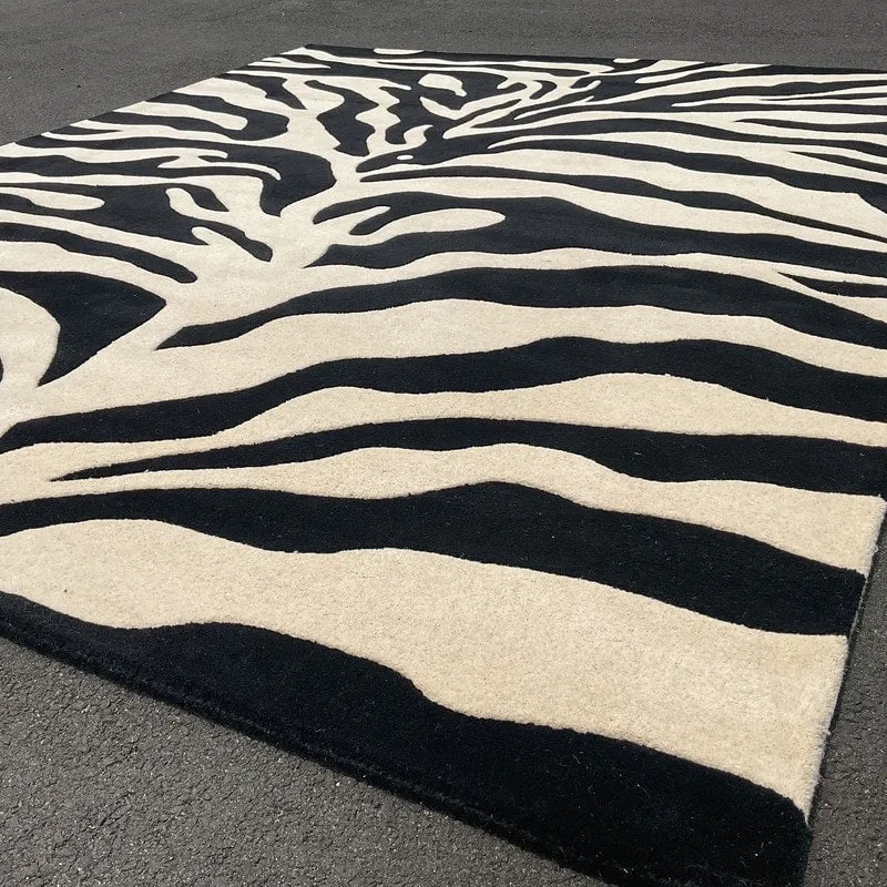 HERAT ORIENTAL Handmade Tibetan Zebra Wool Rug Collection