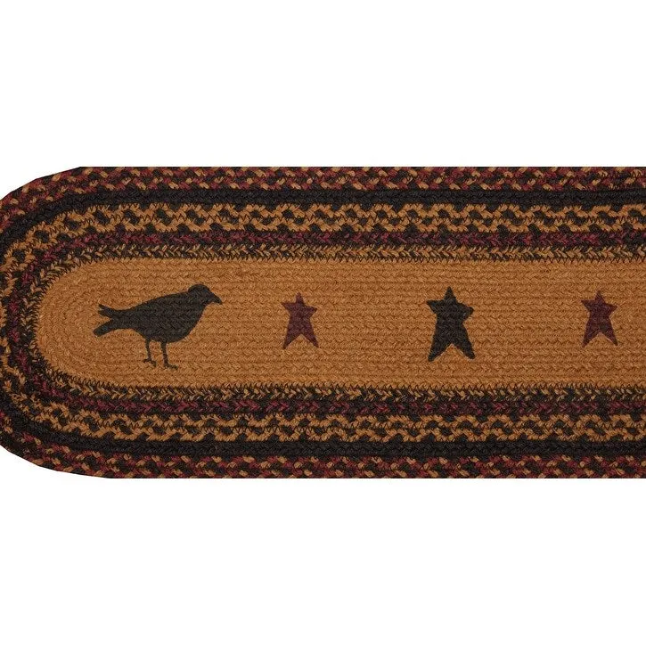 Heritage Farms Crow Jute Stair Tread Oval Latex 8.5x27