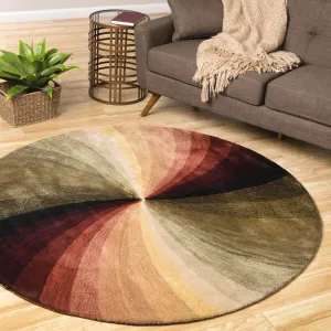 Home Decor EORC Hand-Tufted Wool Swirl Rug. Multicolored Vibrant & Stylish Area Rug for Adding Playful Elegance to Your Living