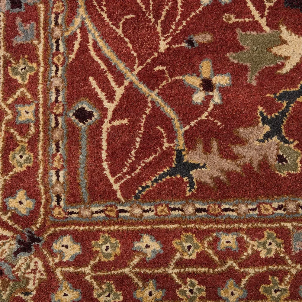 Home Decor Rust Hand-Tufted Wool Morris Rug by EORC Luxurious and Elegant Area Rug for Adding Warmth and Timeless Charm to You