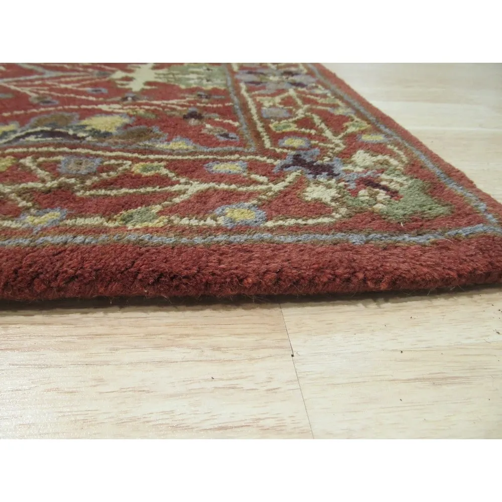 Home Decor Rust Hand-Tufted Wool Morris Rug by EORC Luxurious and Elegant Area Rug for Adding Warmth and Timeless Charm to You