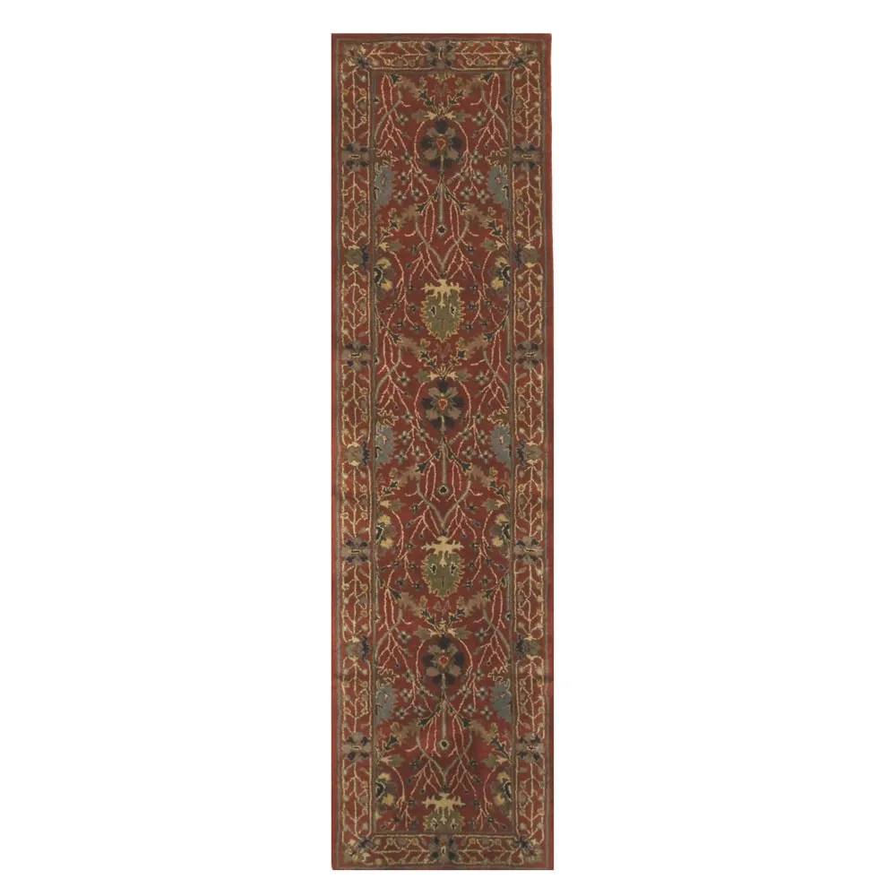 Home Decor Rust Hand-Tufted Wool Morris Rug by EORC Luxurious and Elegant Area Rug for Adding Warmth and Timeless Charm to You