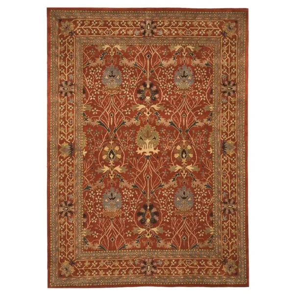 Home Decor Rust Hand-Tufted Wool Morris Rug by EORC Luxurious and Elegant Area Rug for Adding Warmth and Timeless Charm to You