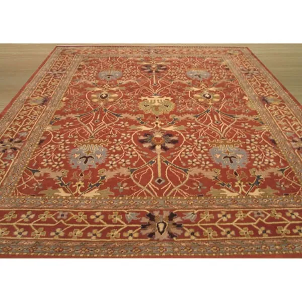 Home Decor Rust Hand-Tufted Wool Morris Rug by EORC Luxurious and Elegant Area Rug for Adding Warmth and Timeless Charm to You