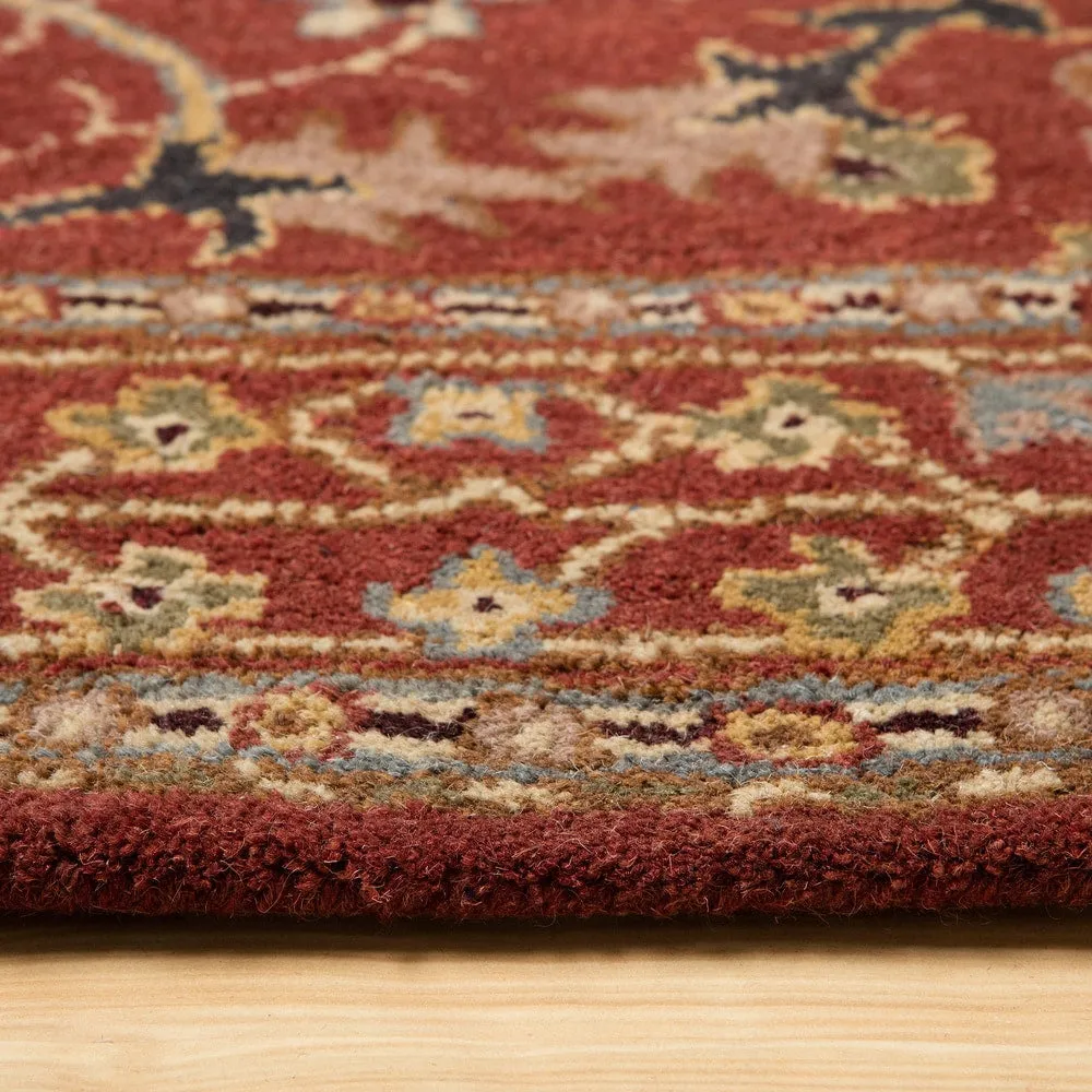 Home Decor Rust Hand-Tufted Wool Morris Rug by EORC Luxurious and Elegant Area Rug for Adding Warmth and Timeless Charm to You