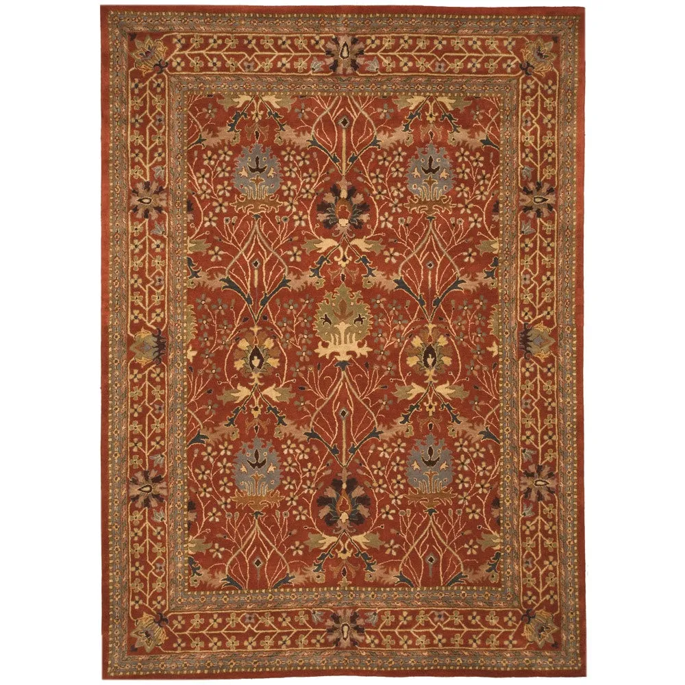 Home Decor Rust Hand-Tufted Wool Morris Rug by EORC Luxurious and Elegant Area Rug for Adding Warmth and Timeless Charm to You