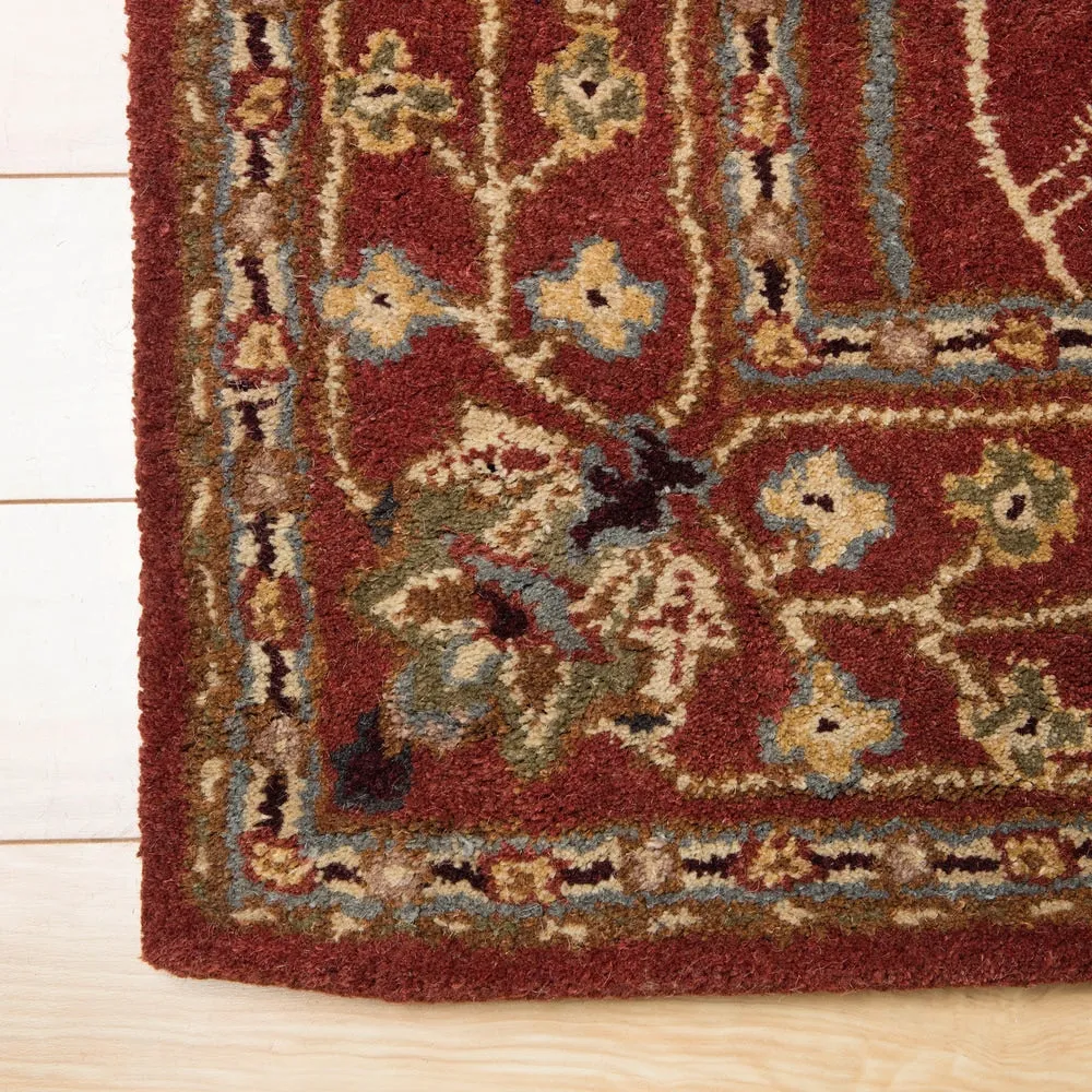 Home Decor Rust Hand-Tufted Wool Morris Rug by EORC Luxurious and Elegant Area Rug for Adding Warmth and Timeless Charm to You