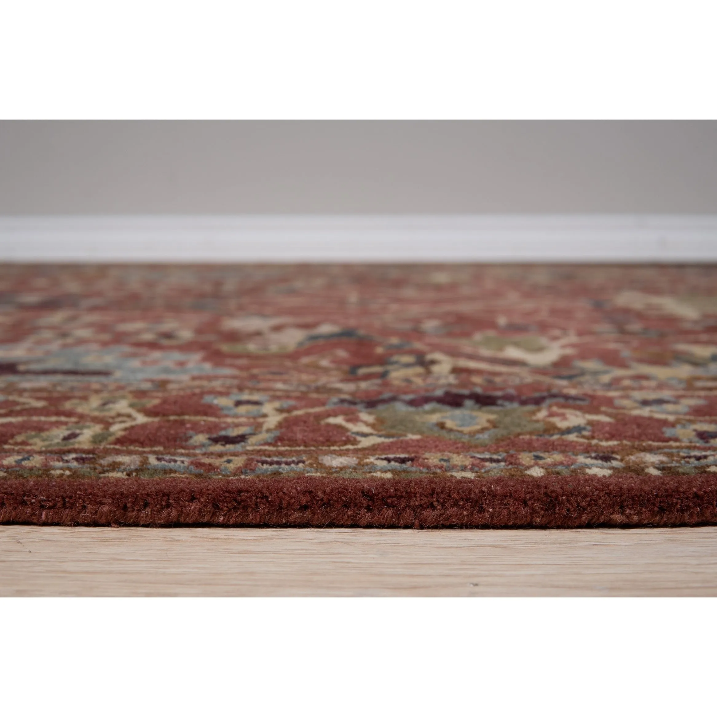 Home Decor Rust Hand-Tufted Wool Morris Rug by EORC Luxurious and Elegant Area Rug for Adding Warmth and Timeless Charm to You