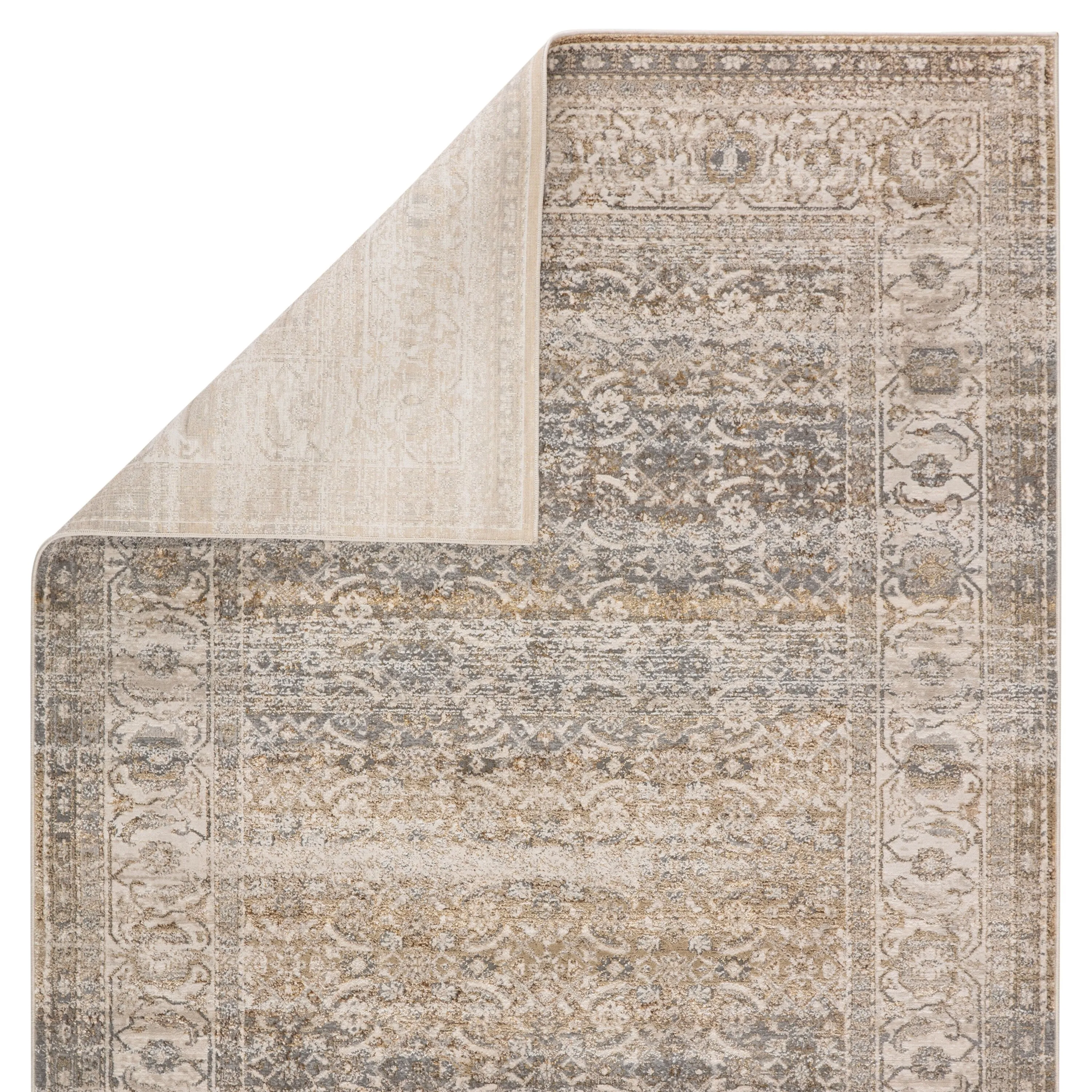 Ilias Oriental Gray/ Tan Area Rug