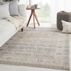 Ilias Oriental Gray/ Tan Area Rug