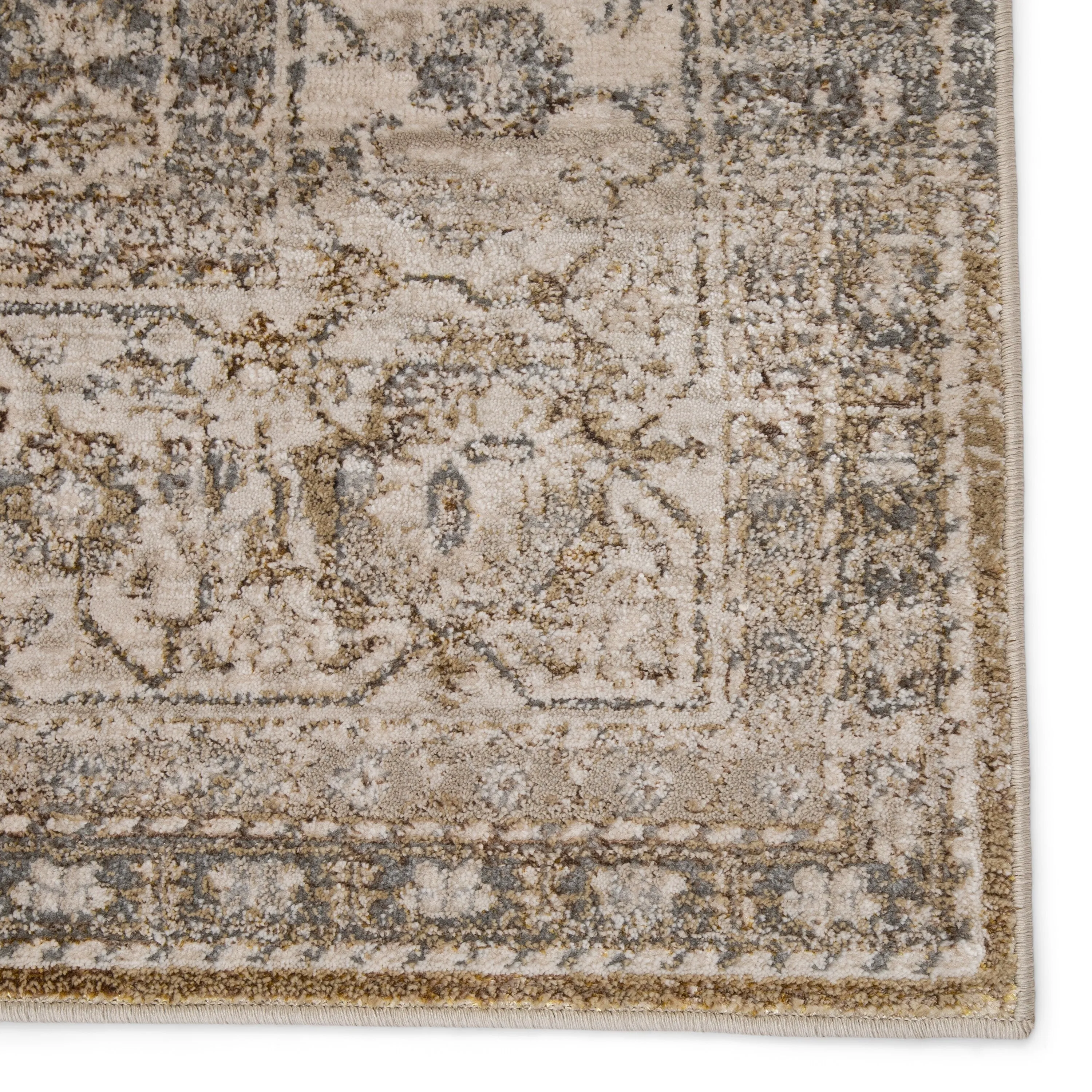 Ilias Oriental Gray/ Tan Area Rug