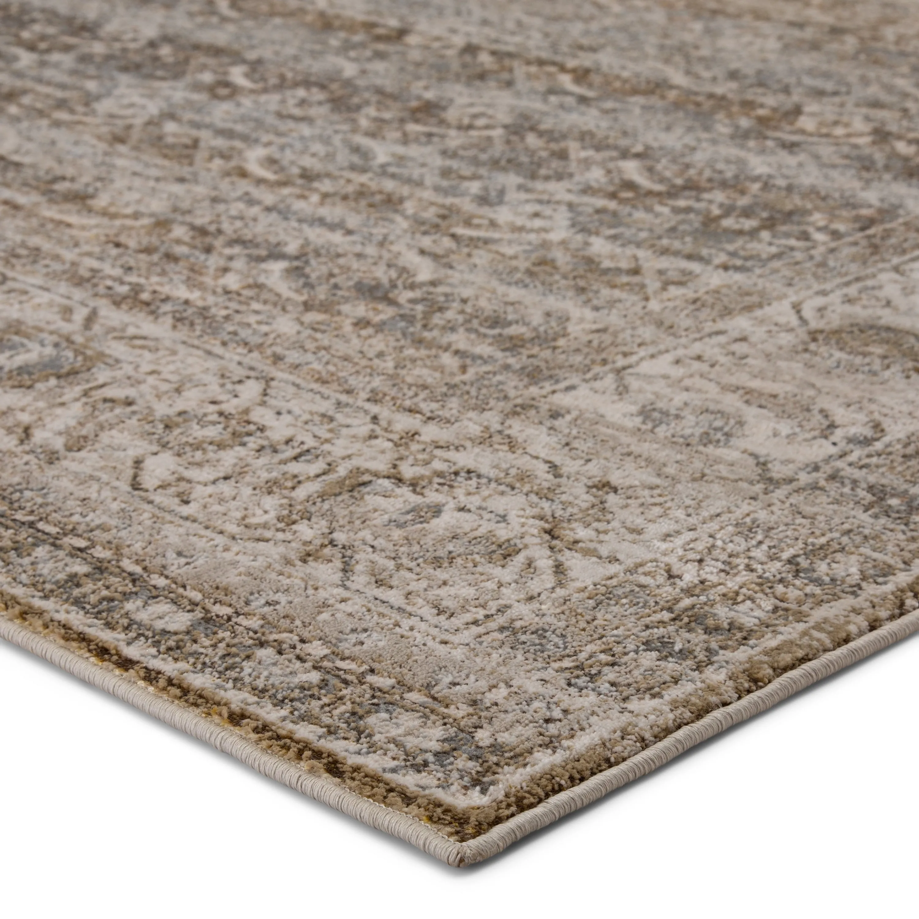 Ilias Oriental Gray/ Tan Area Rug