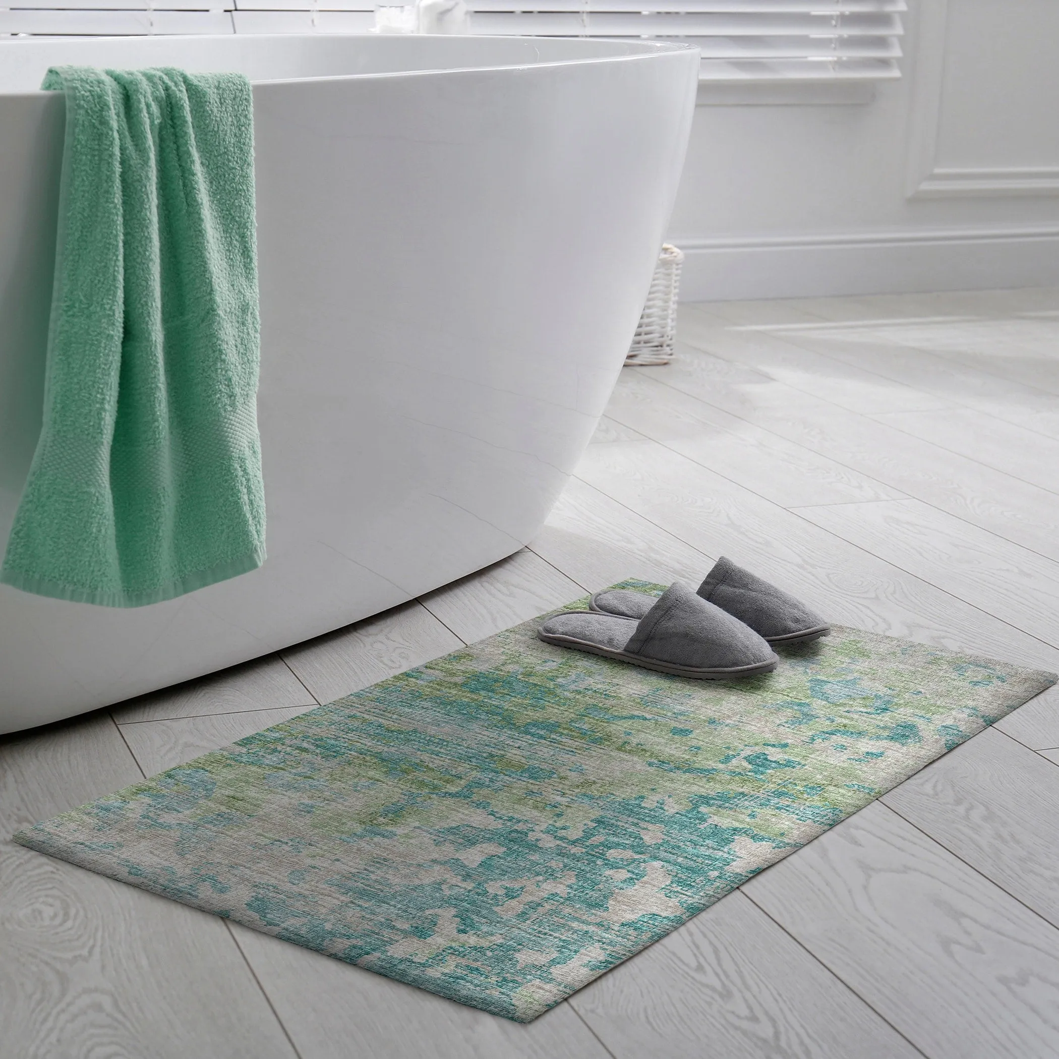 Indoor/ Outdoor Accord Modern Abstract Polyester Washable Rug New