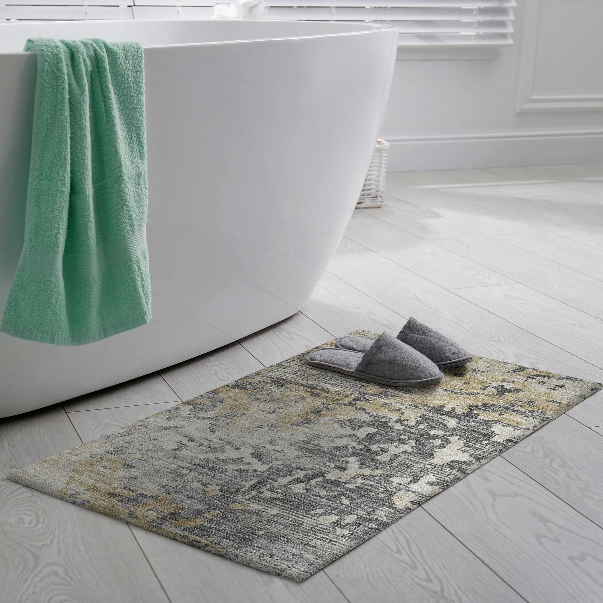 Indoor/ Outdoor Accord Modern Abstract Polyester Washable Rug New