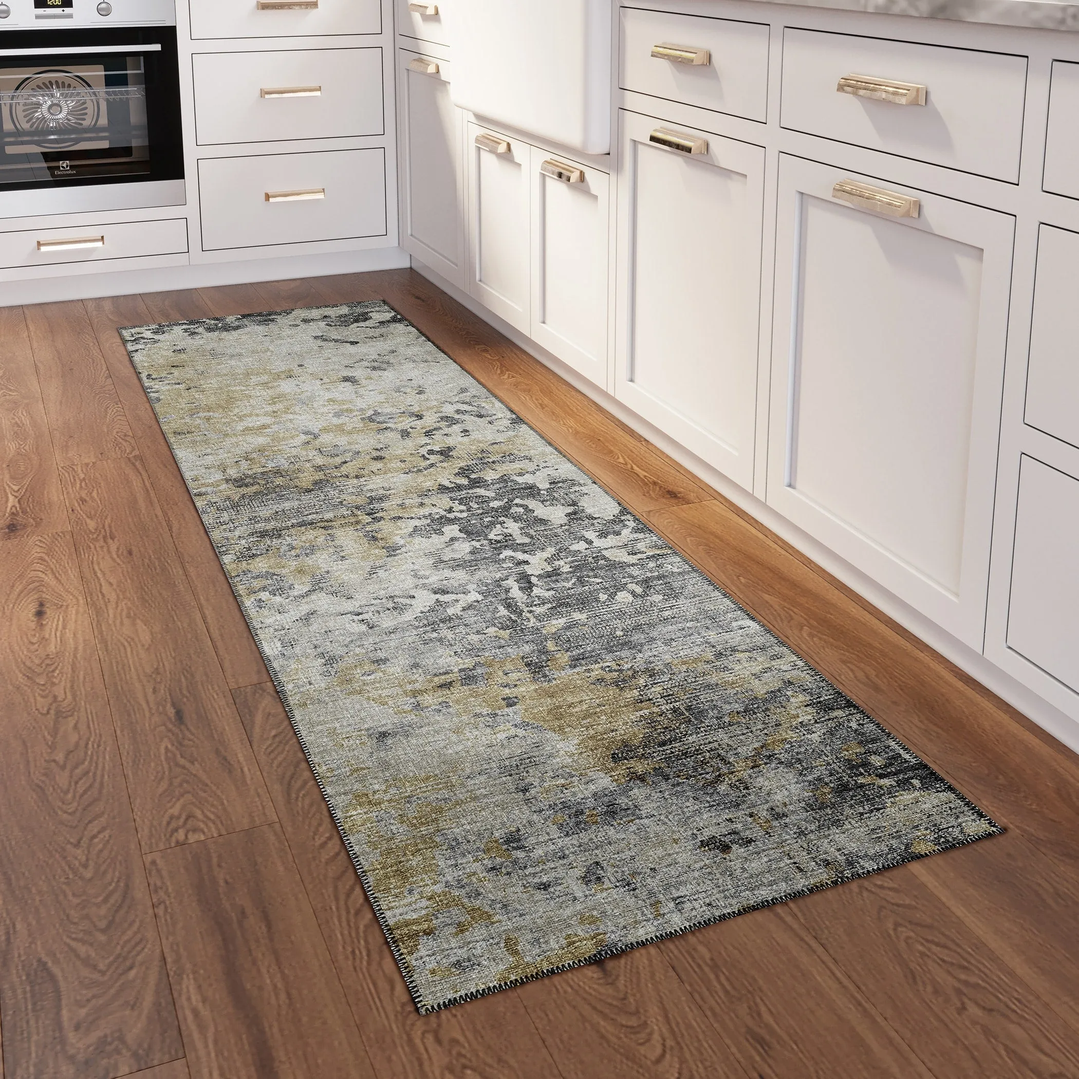 Indoor/ Outdoor Accord Modern Abstract Polyester Washable Rug New