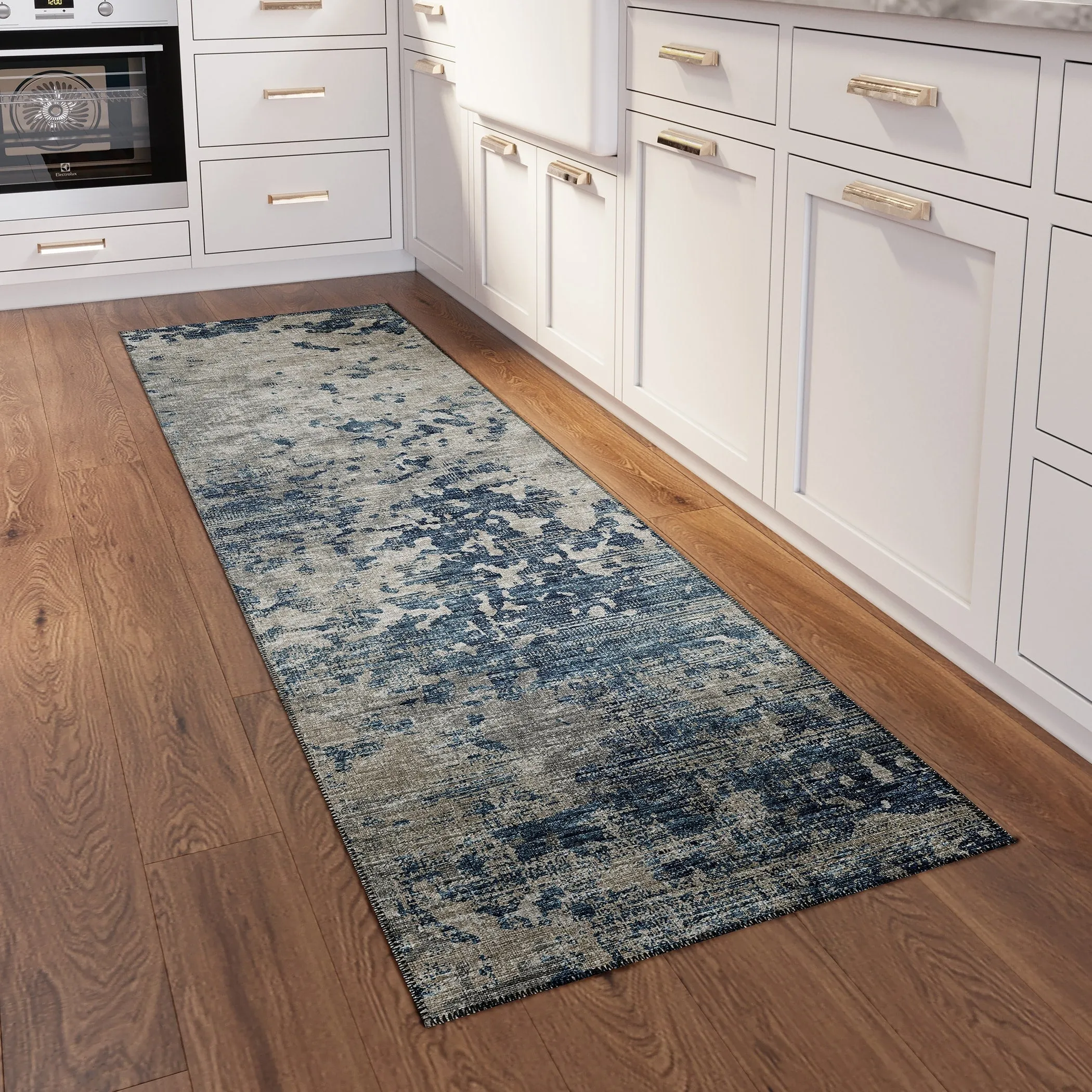 Indoor/ Outdoor Accord Modern Abstract Polyester Washable Rug New