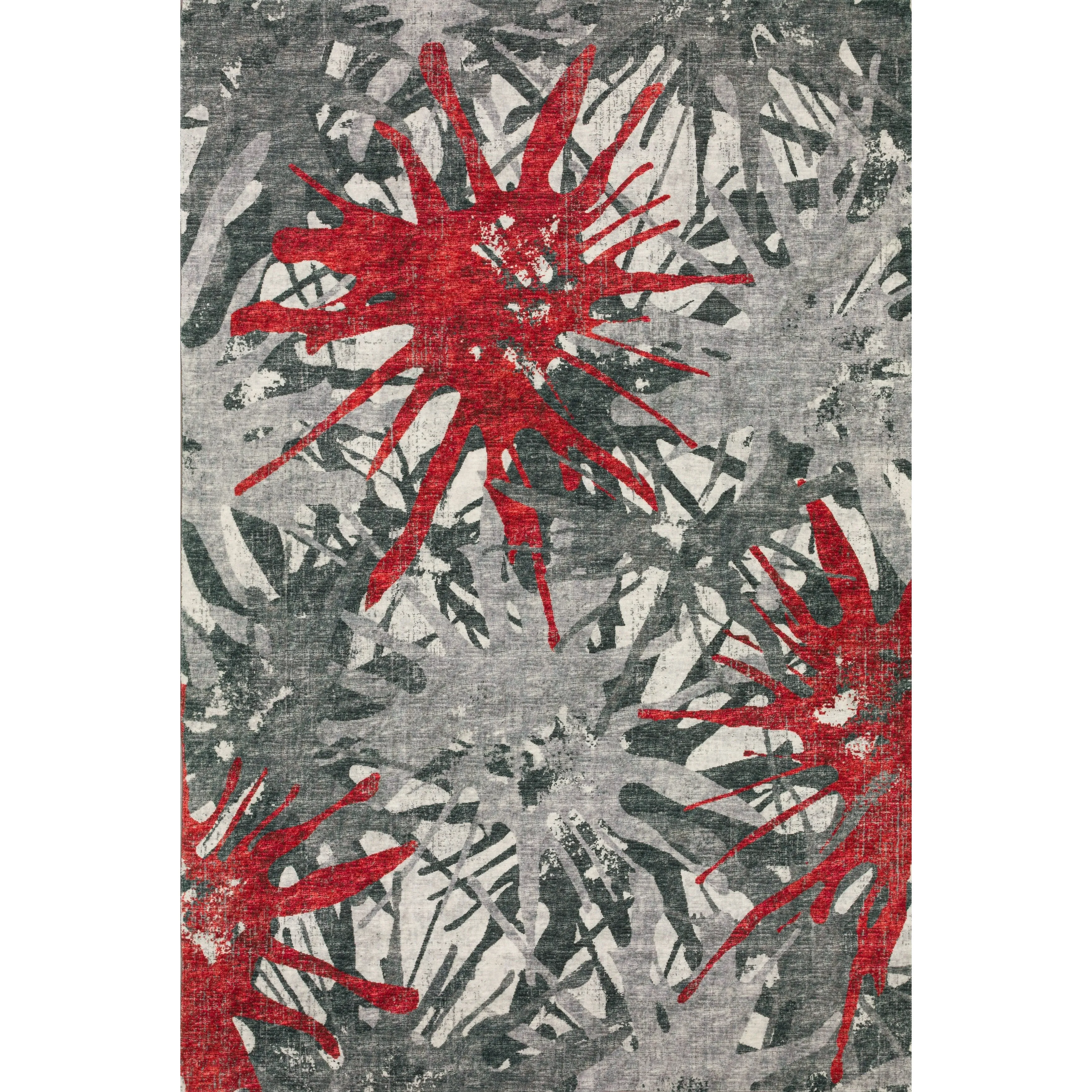 Indoor/ Outdoor Addison Bravado Abstract Starburst Washable Area Rug