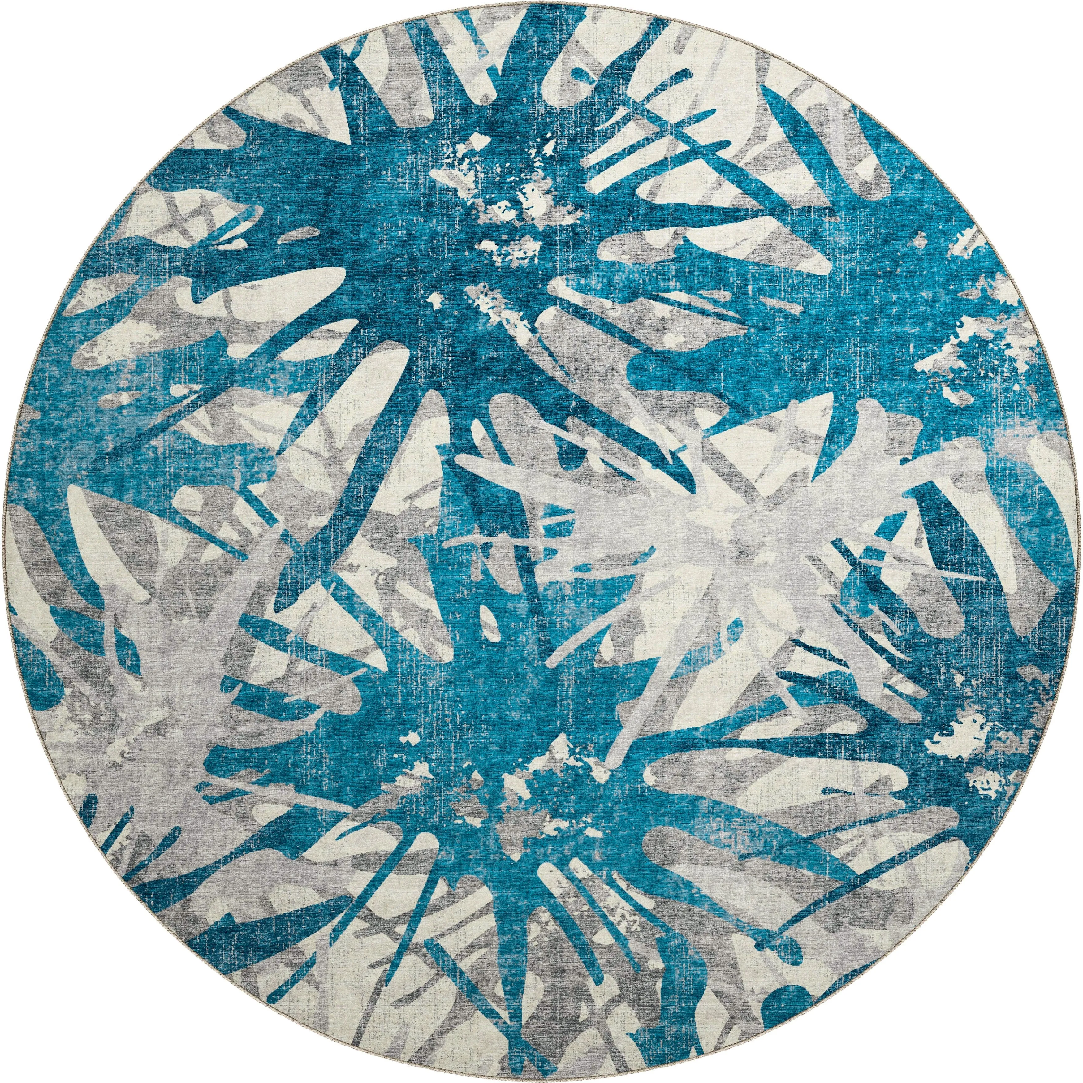 Indoor/ Outdoor Addison Bravado Abstract Starburst Washable Area Rug