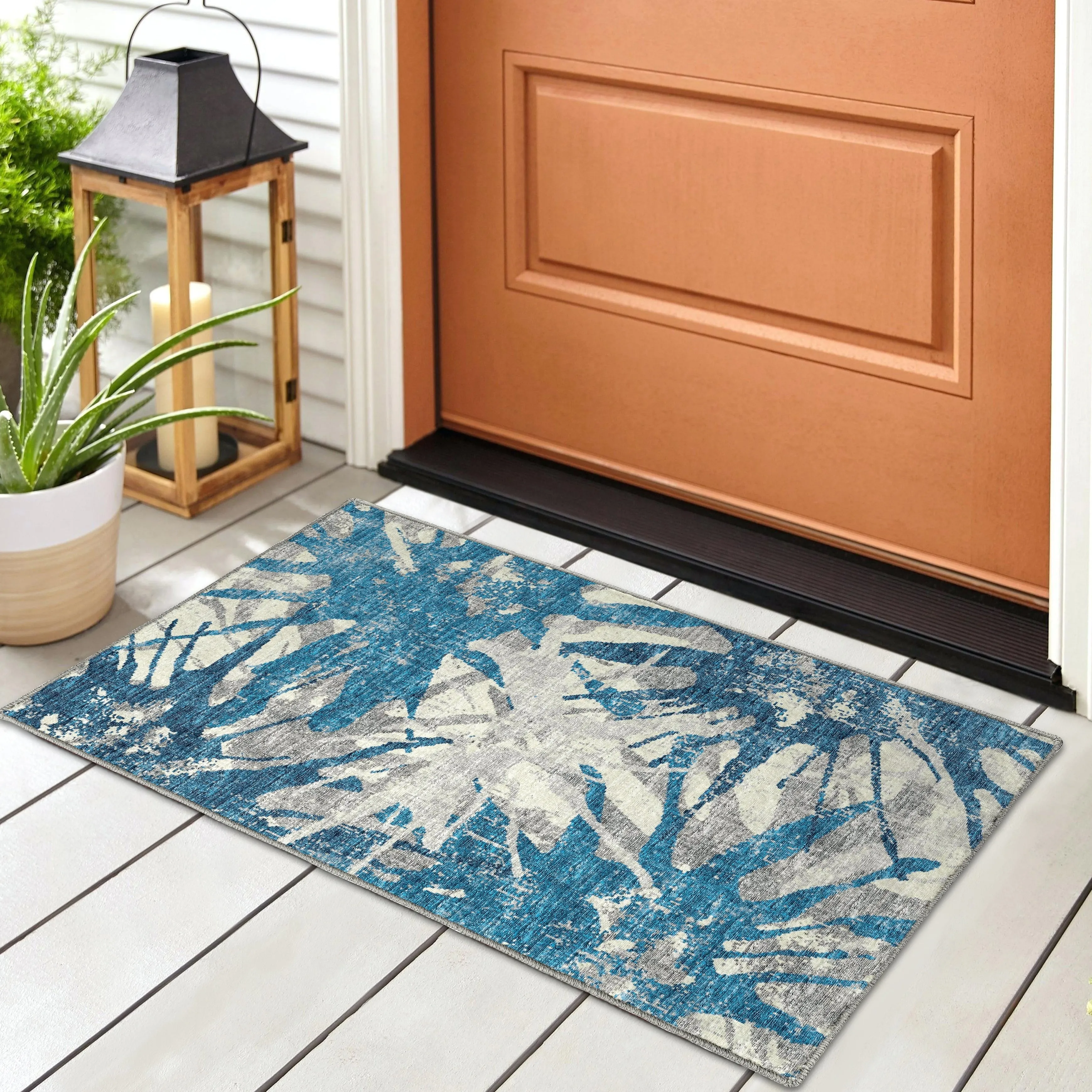 Indoor/ Outdoor Addison Bravado Abstract Starburst Washable Area Rug