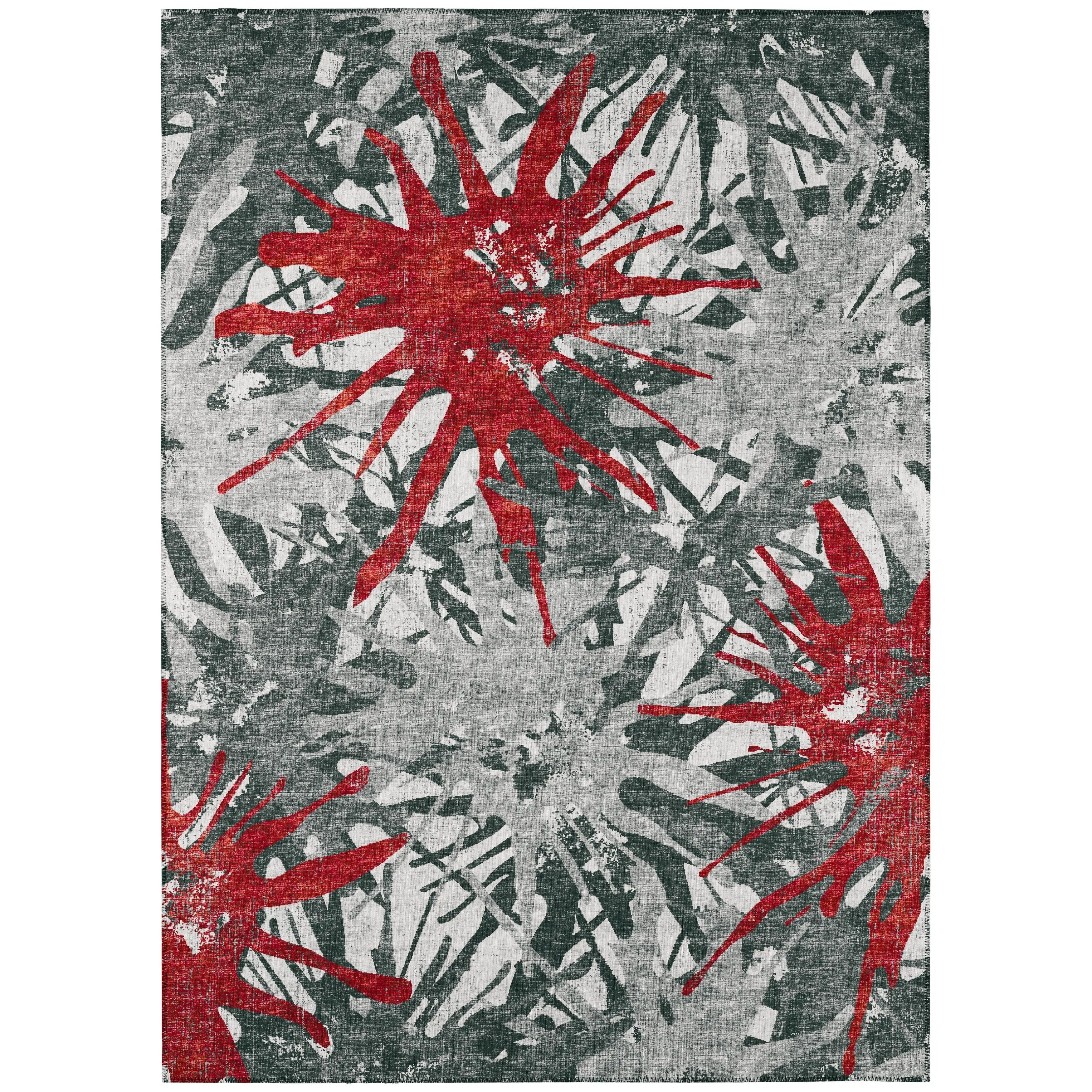 Indoor/ Outdoor Addison Bravado Abstract Starburst Washable Area Rug