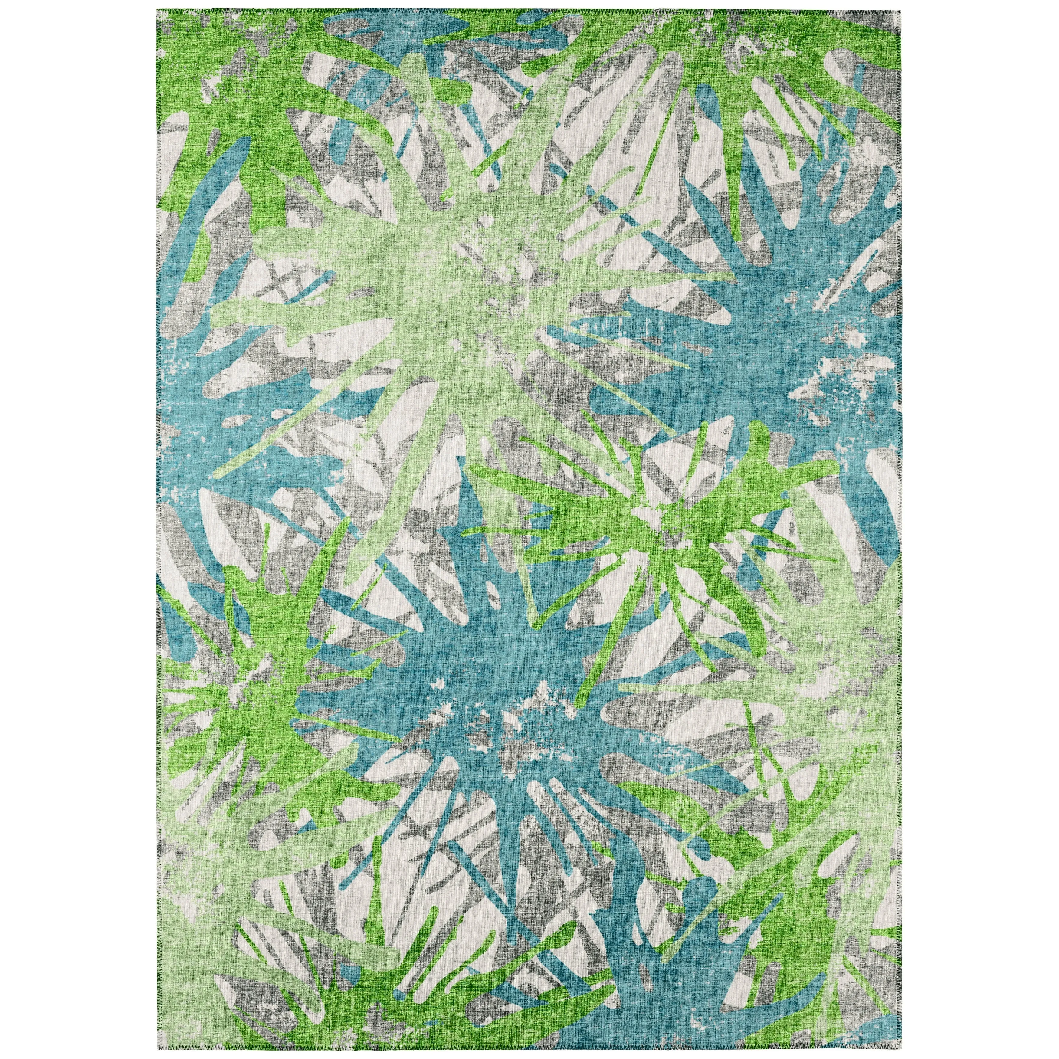 Indoor/ Outdoor Addison Bravado Abstract Starburst Washable Area Rug