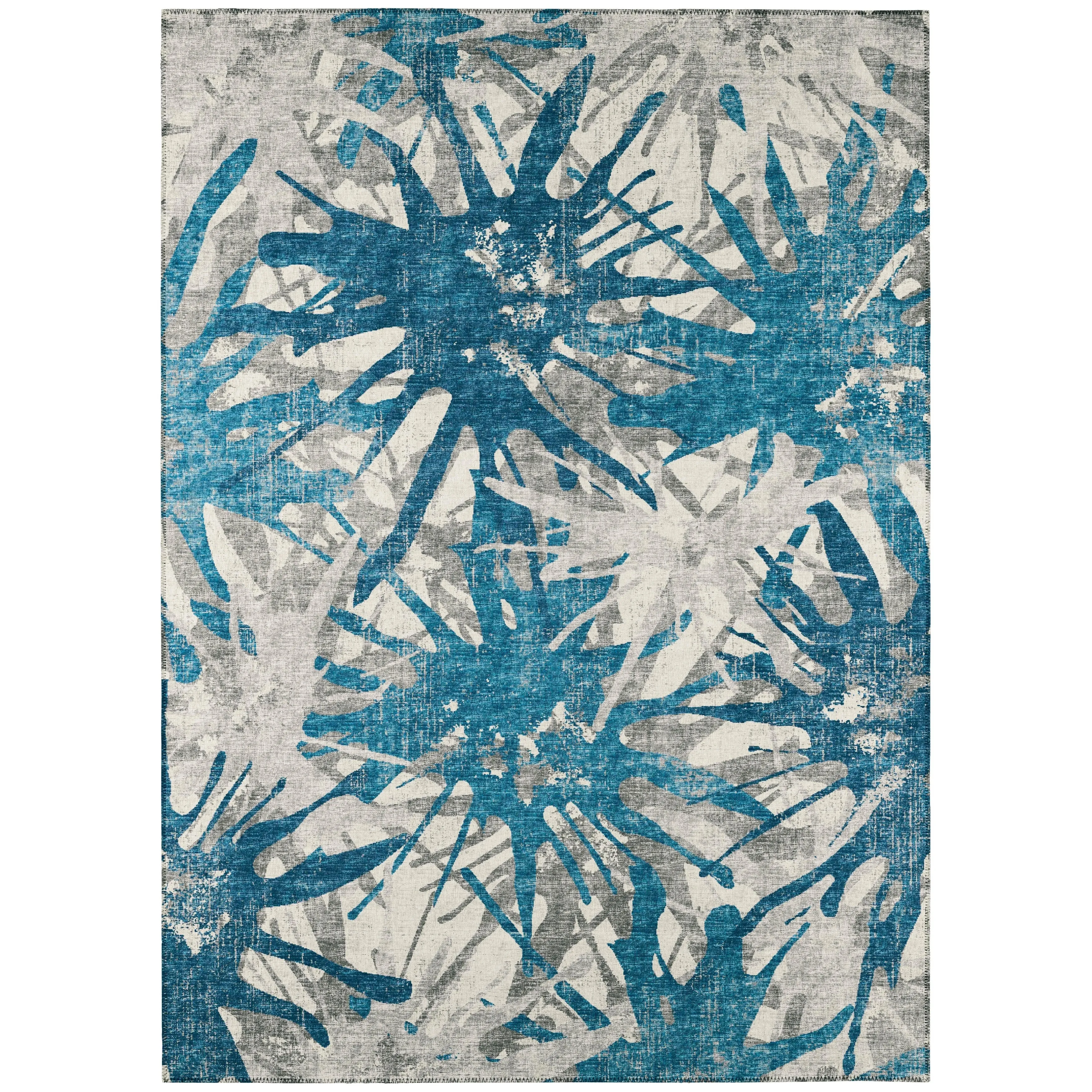 Indoor/ Outdoor Addison Bravado Abstract Starburst Washable Area Rug