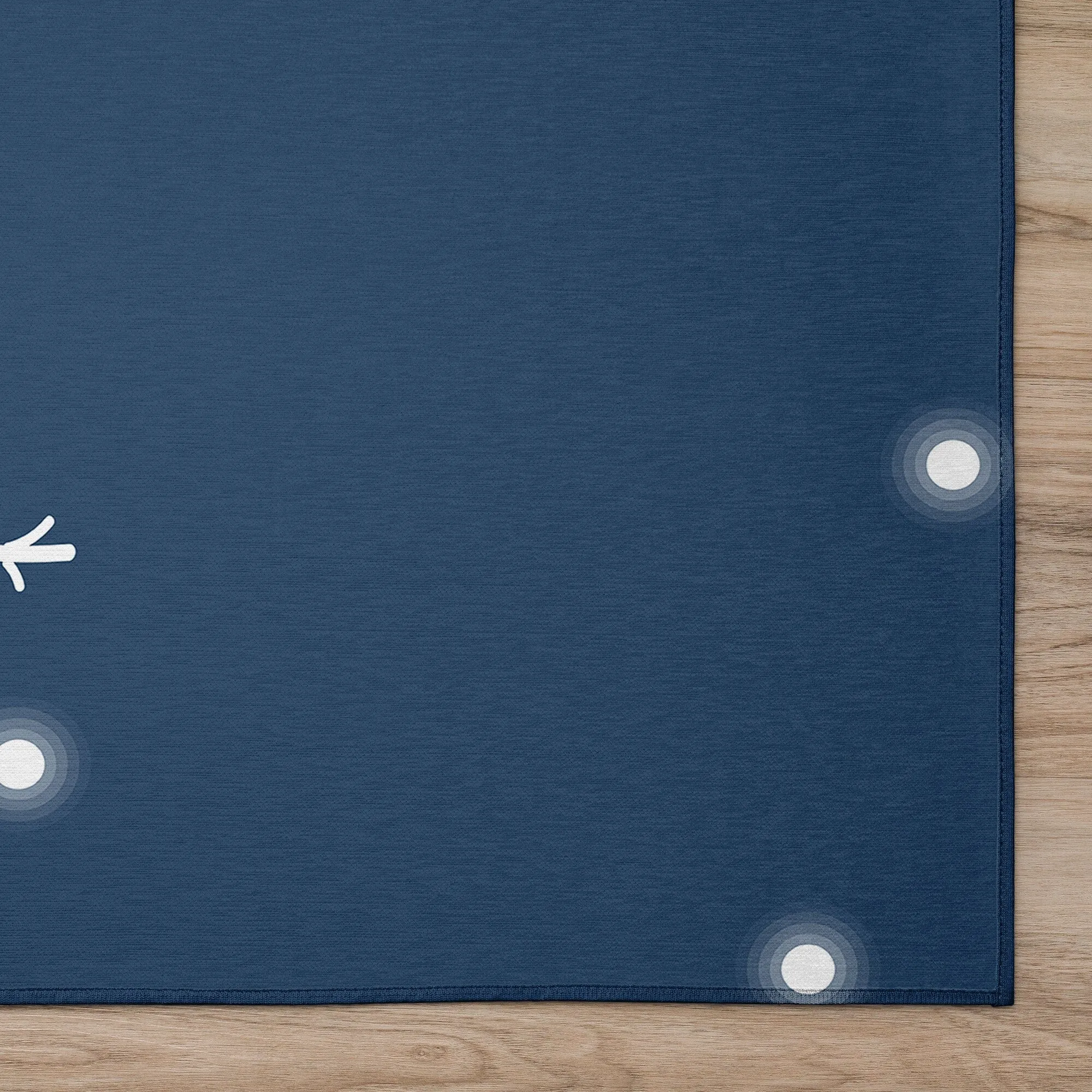 Indoor/ Outdoor Cozy Winter Blue Washable Let It Snowman Rug