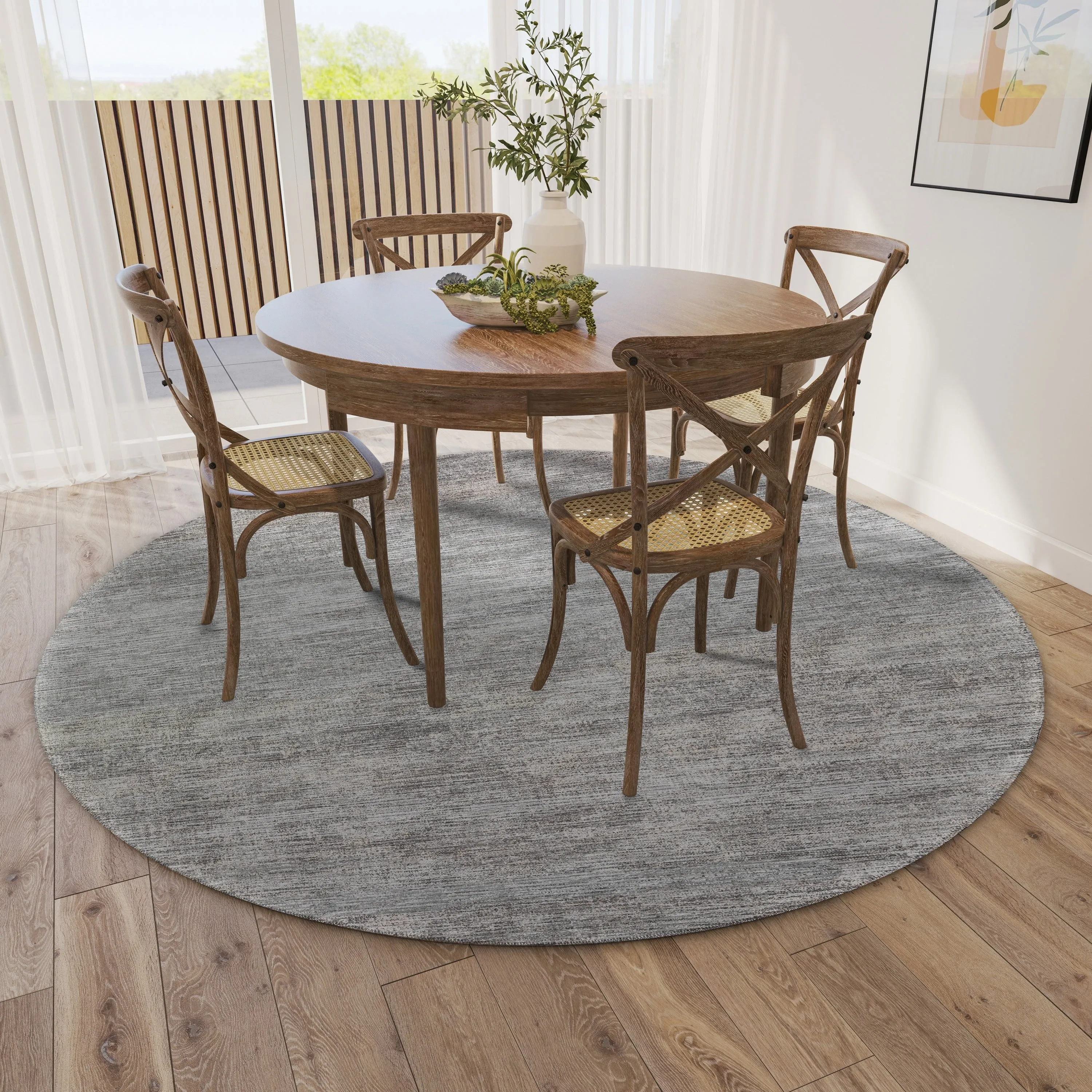 Indoor/ Outdoor Marston Dynamic Transitional Striped Washable Area Rug