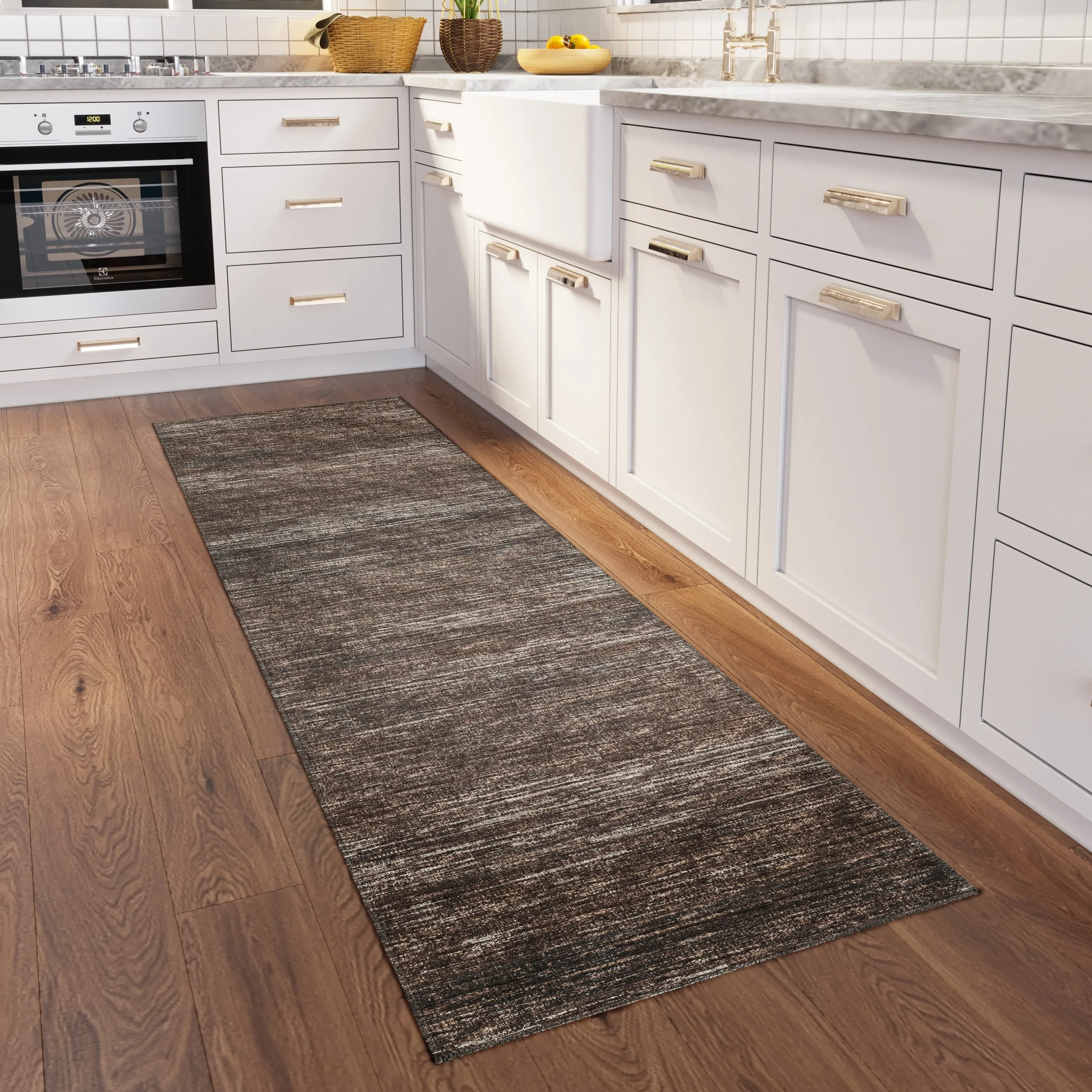 Indoor/ Outdoor Marston Dynamic Transitional Striped Washable Area Rug