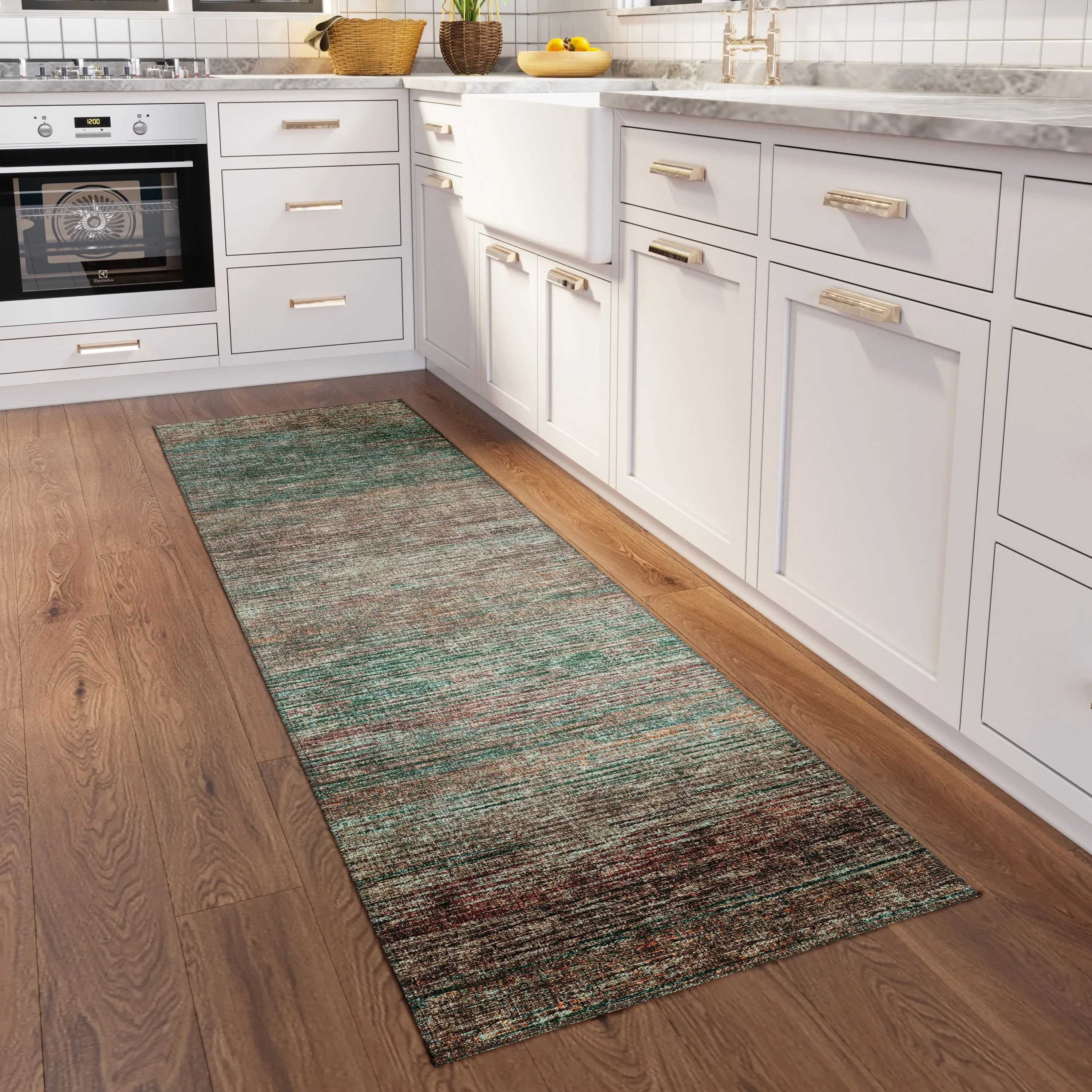 Indoor/ Outdoor Marston Dynamic Transitional Striped Washable Area Rug
