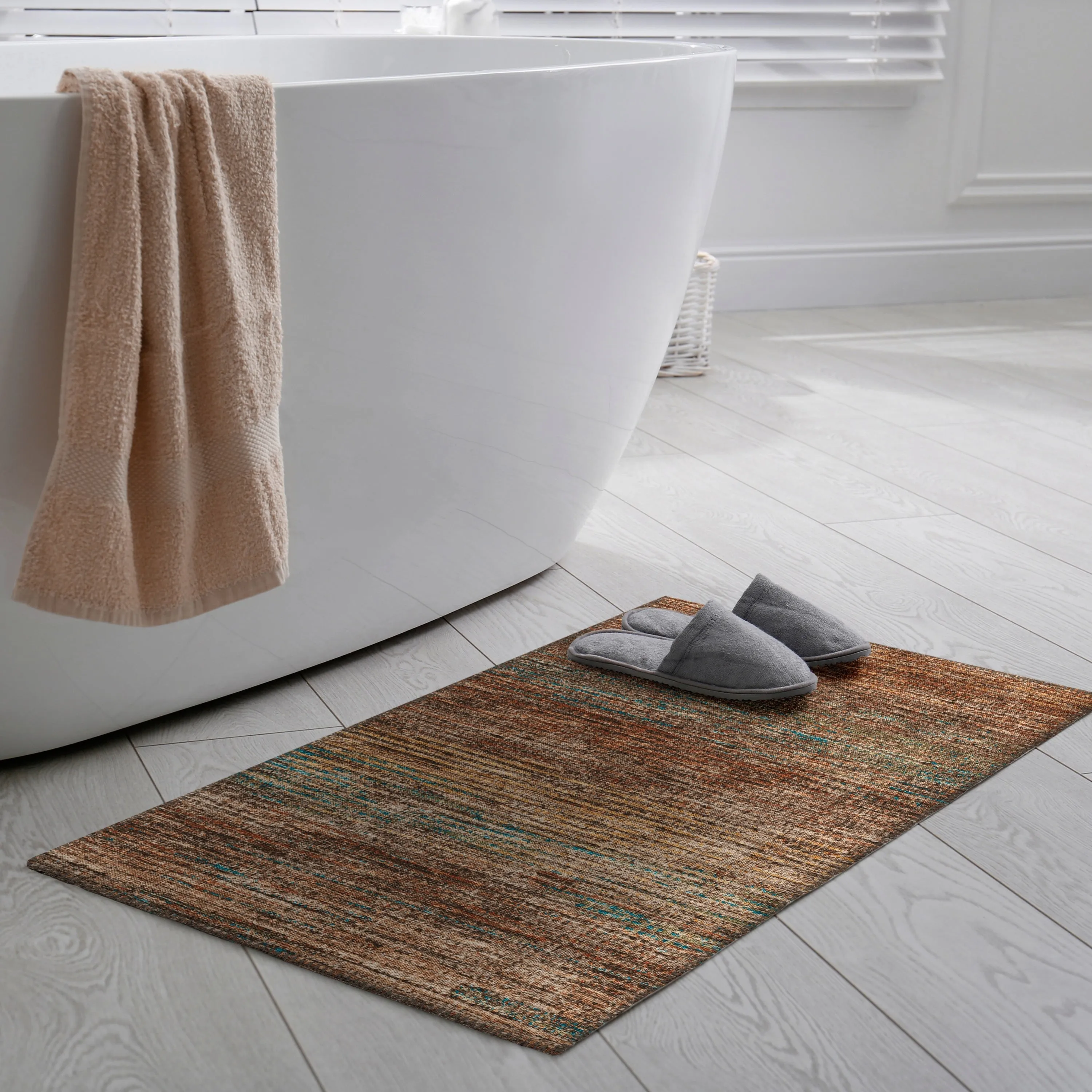 Indoor/ Outdoor Marston Dynamic Transitional Striped Washable Area Rug