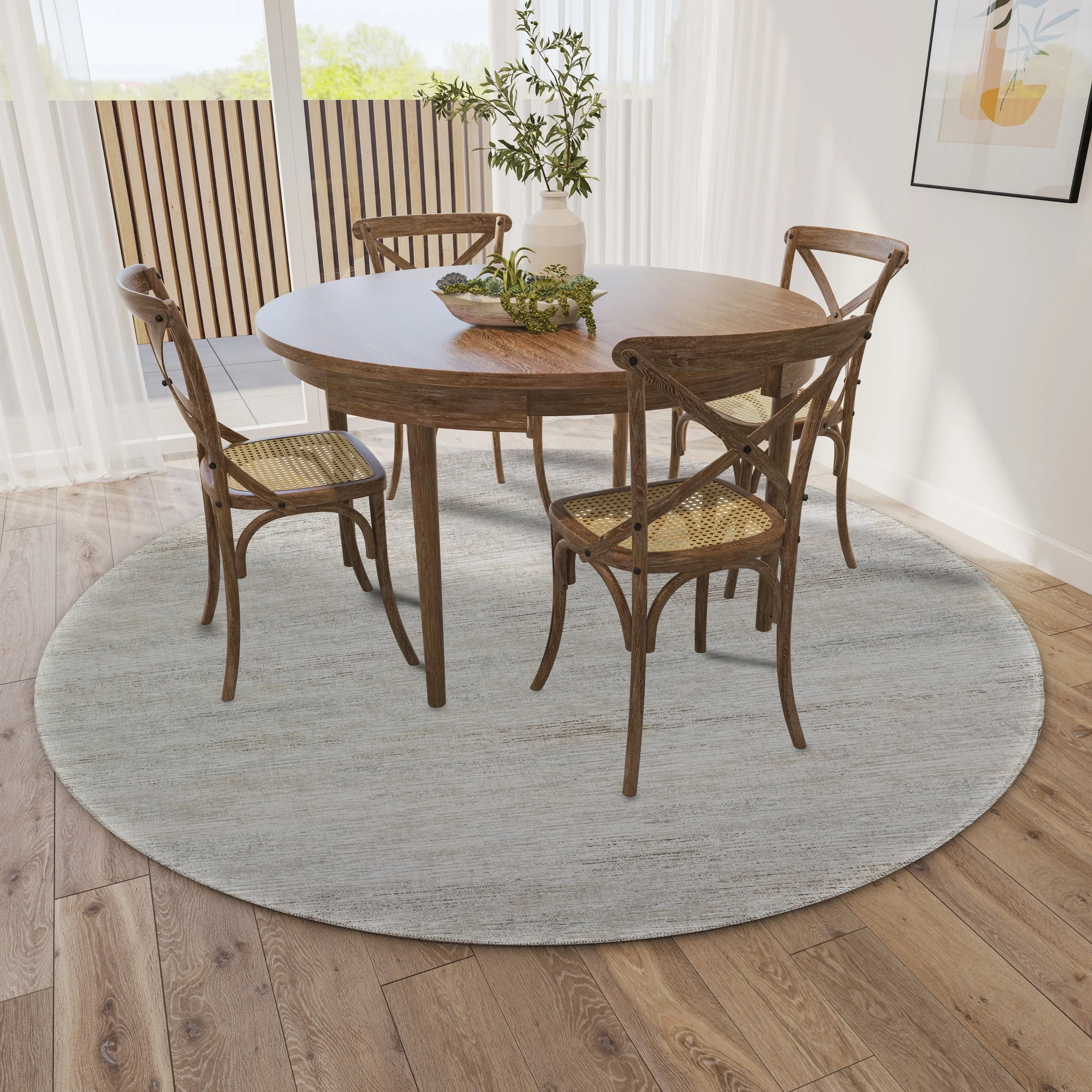 Indoor/ Outdoor Marston Dynamic Transitional Striped Washable Area Rug