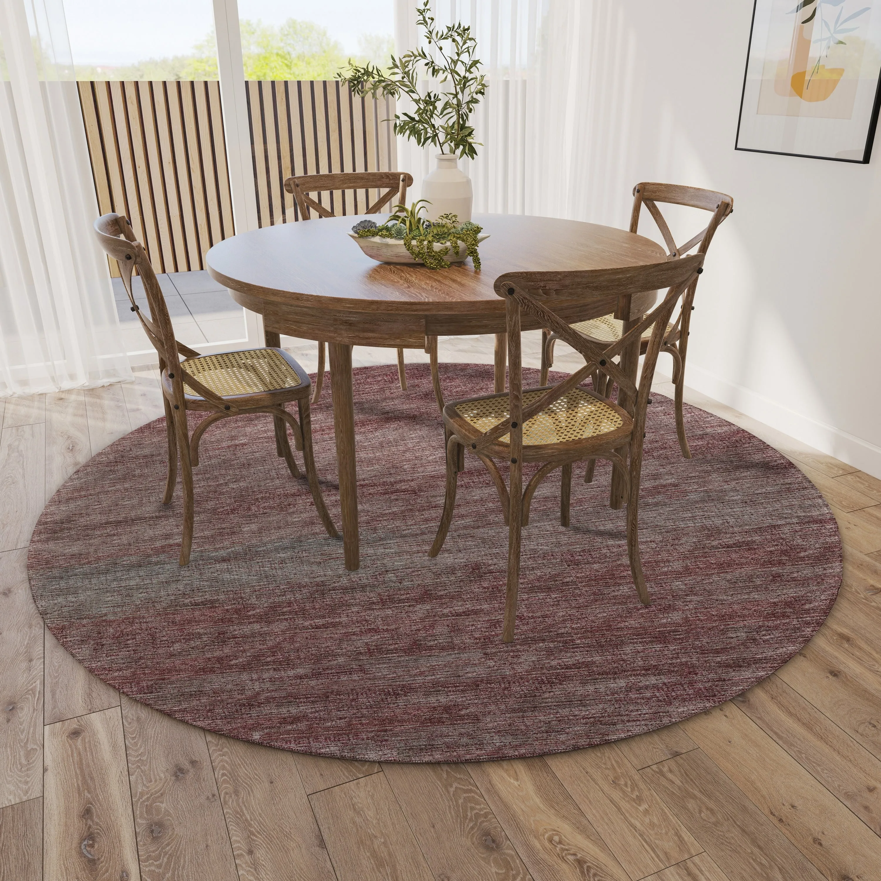 Indoor/ Outdoor Marston Dynamic Transitional Striped Washable Area Rug