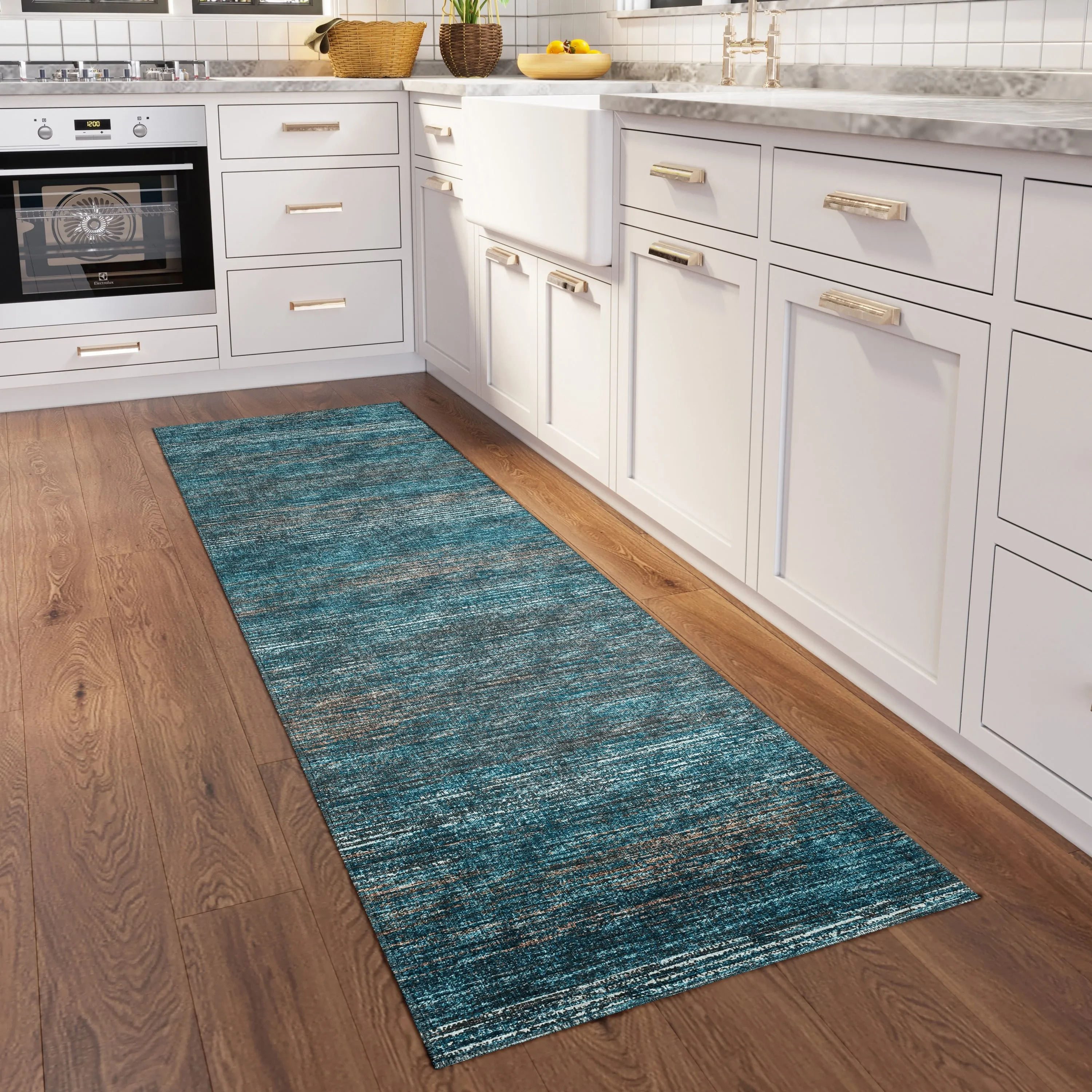 Indoor/ Outdoor Marston Dynamic Transitional Striped Washable Area Rug
