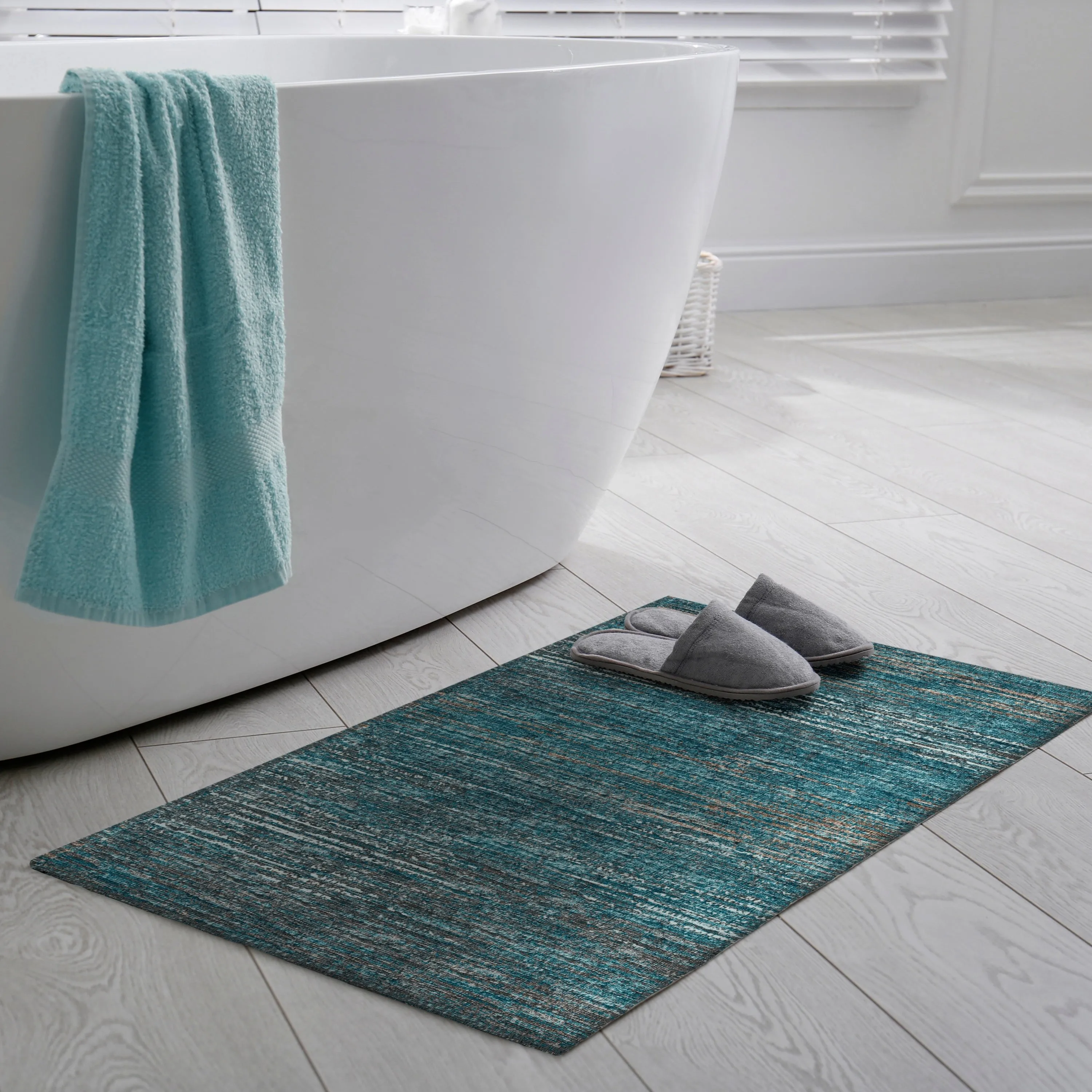 Indoor/ Outdoor Marston Dynamic Transitional Striped Washable Area Rug