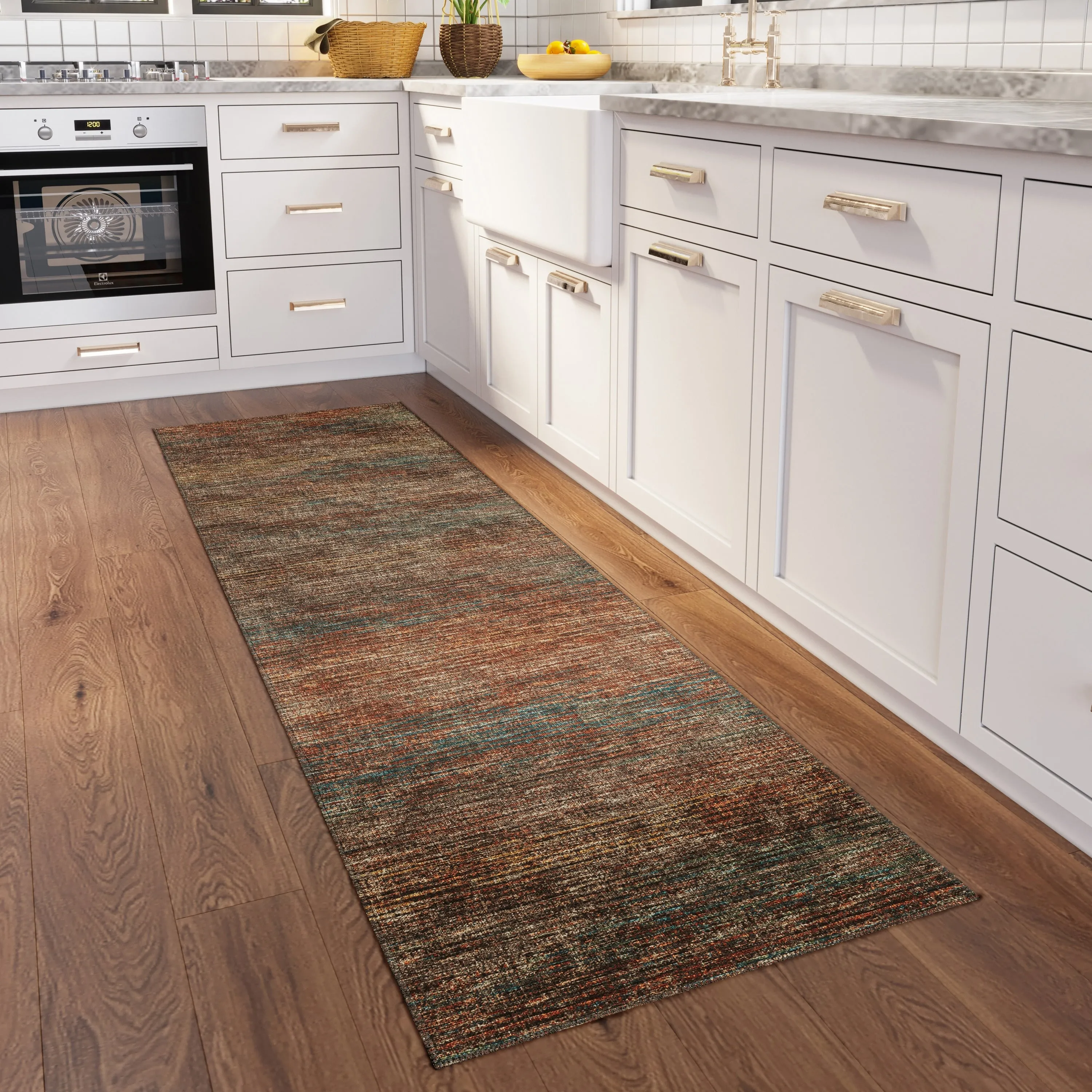 Indoor/ Outdoor Marston Dynamic Transitional Striped Washable Area Rug