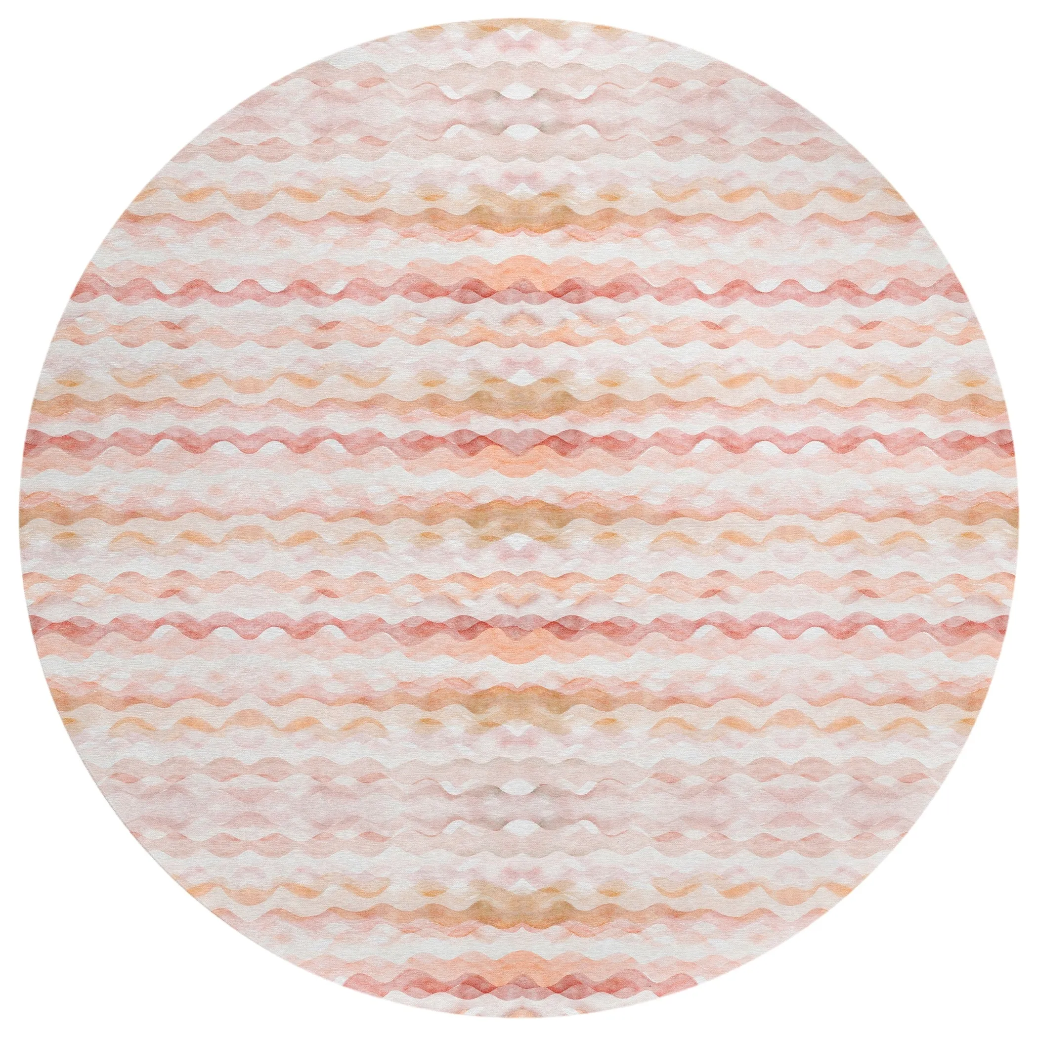 Indoor/ Outdoor Surfside Ombre Wave Washable Rug New