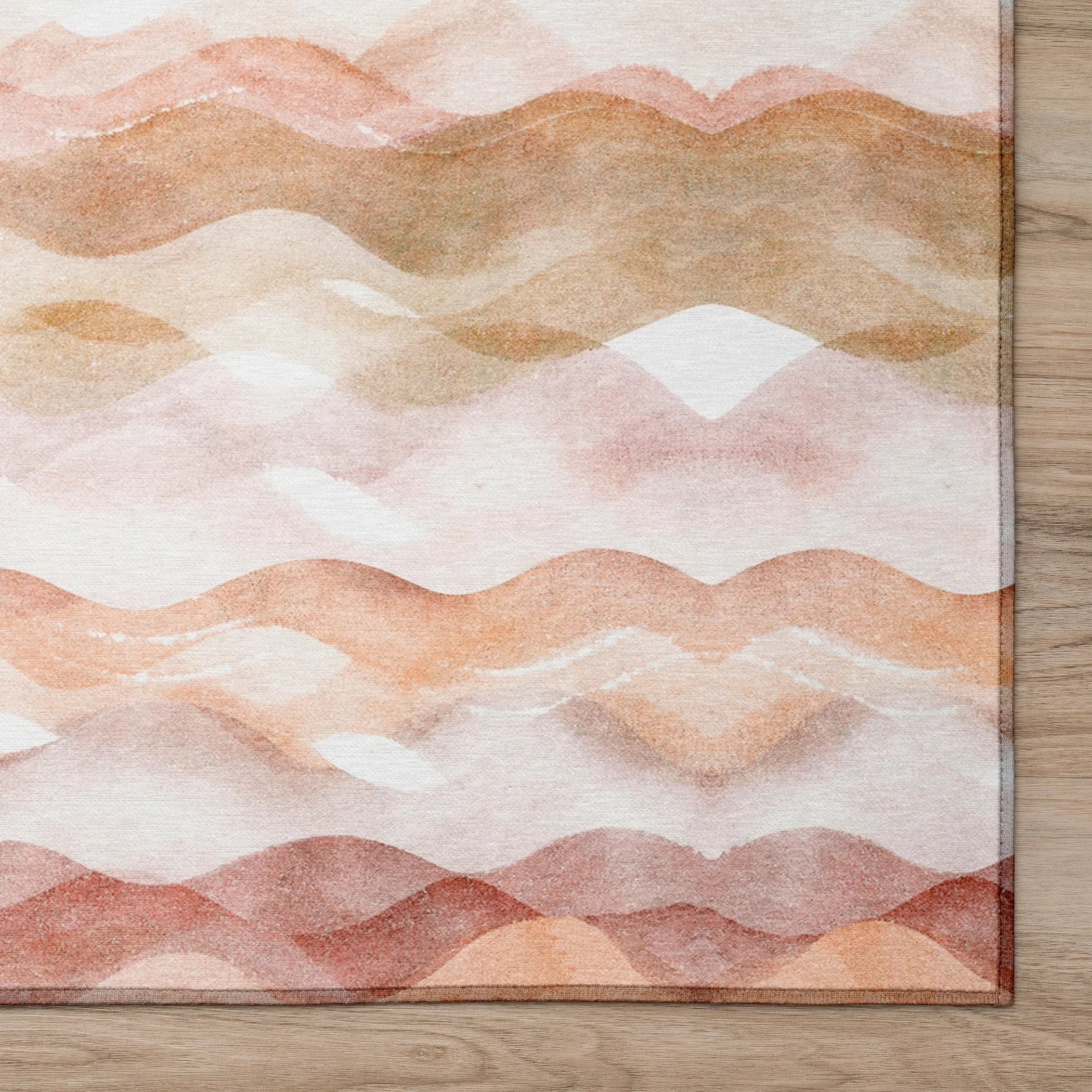 Indoor/ Outdoor Surfside Ombre Wave Washable Rug New